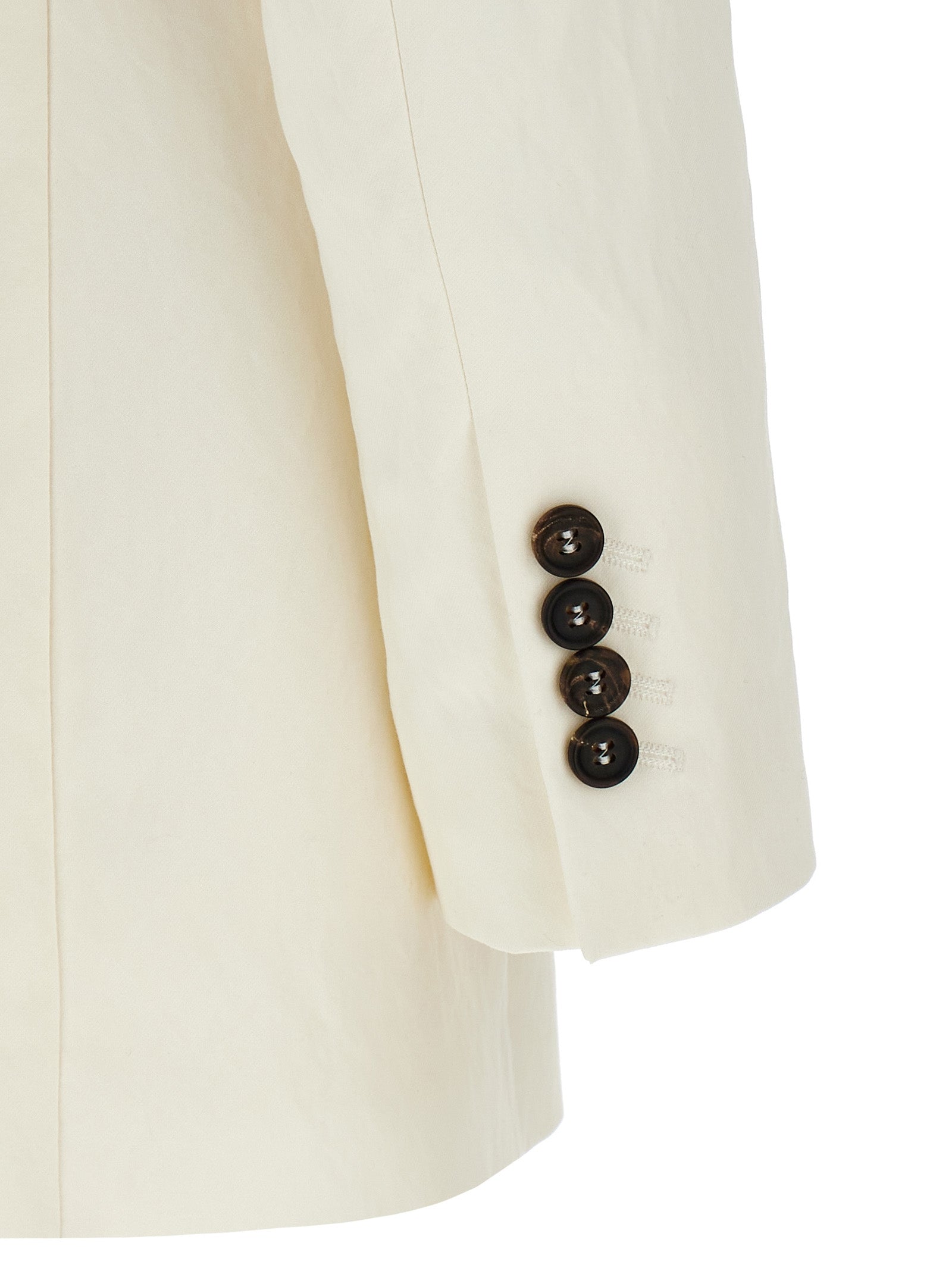 Brunello Cucinelli White Straw Blazer