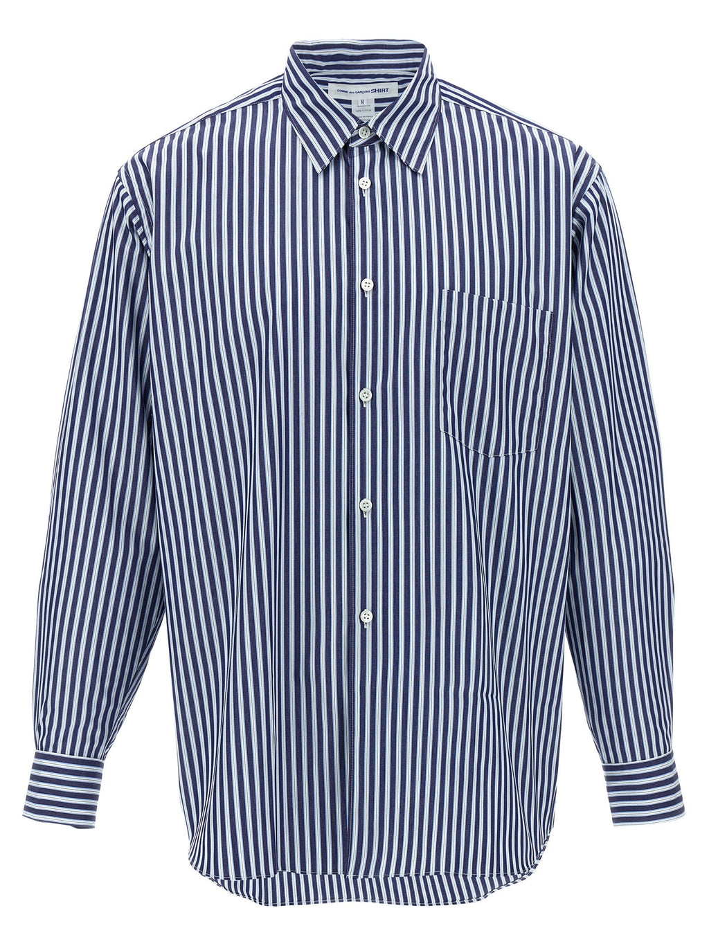 Comme Des Garçons Blue Cotton Blouse