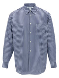 Comme Des Garçons Blue Cotton Blouse