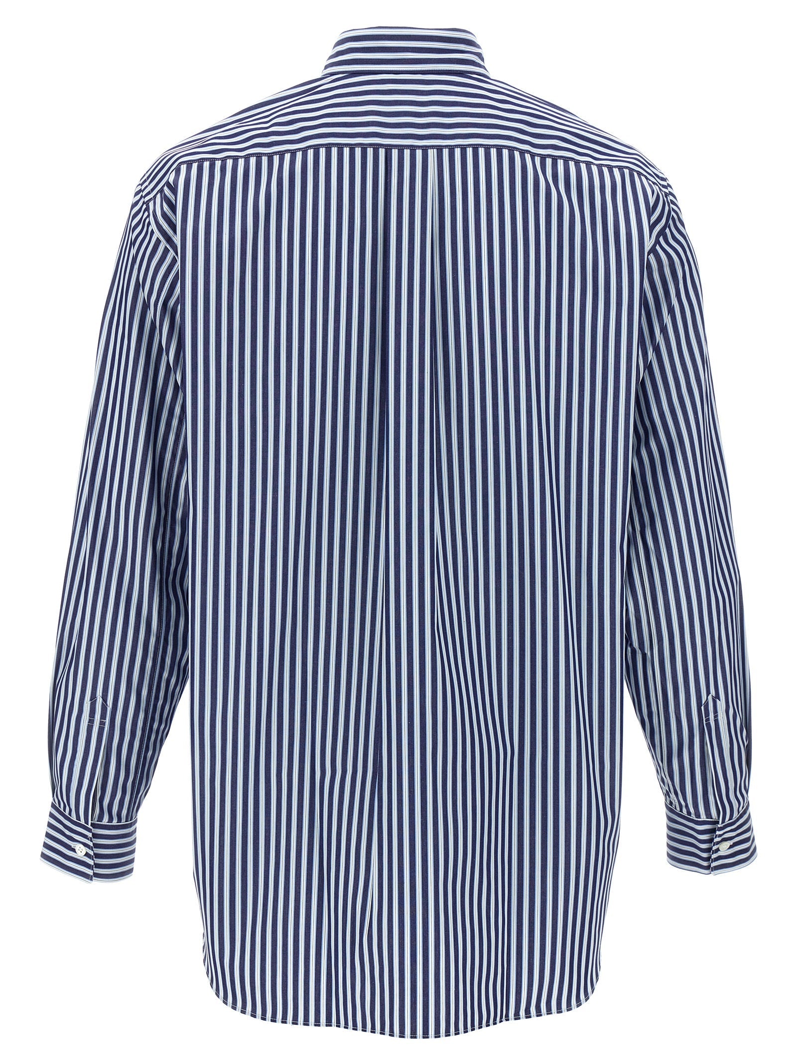 Comme Des Garçons Blue Cotton Blouse
