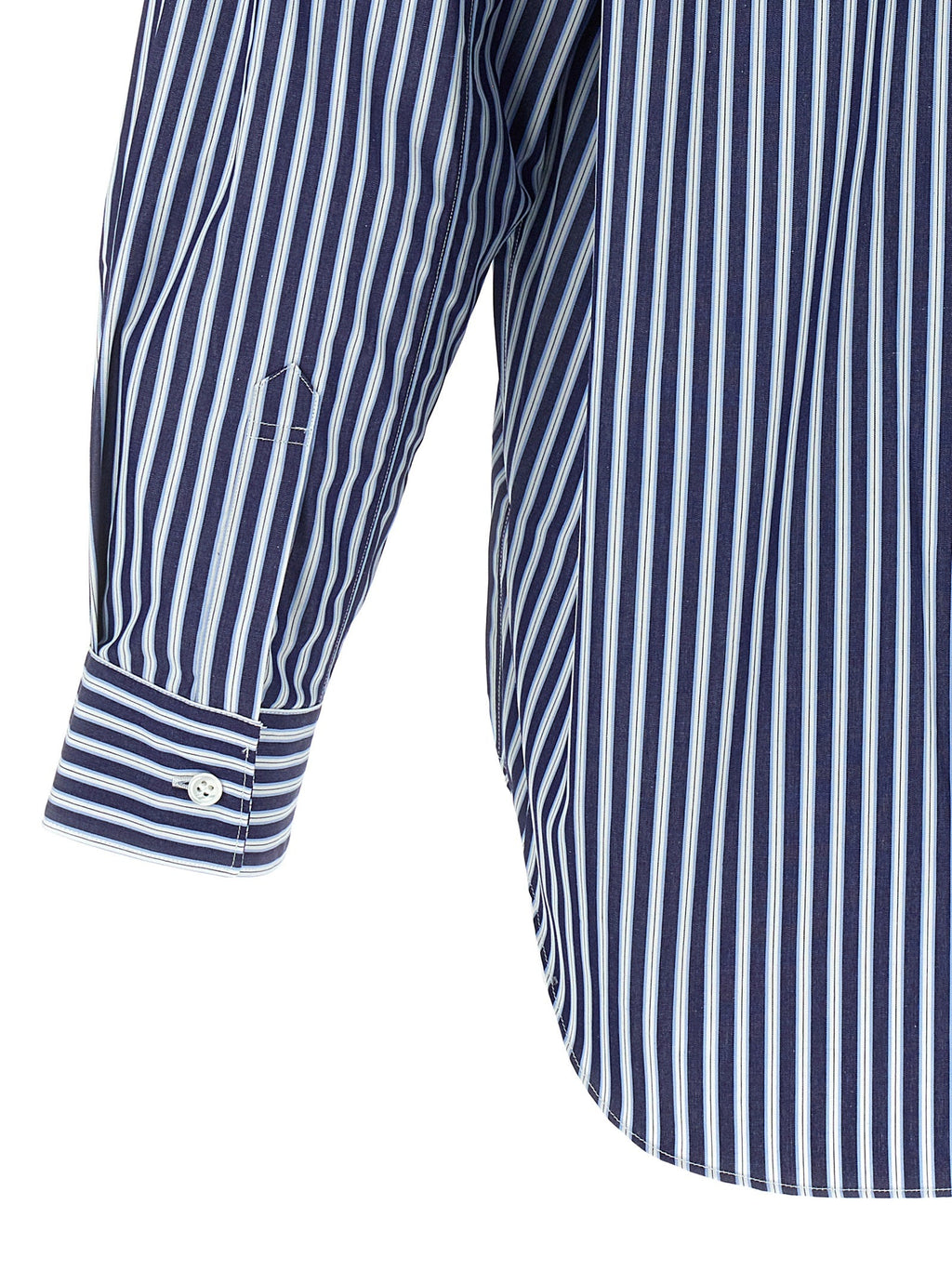 Comme Des Garçons Blue Cotton Blouse