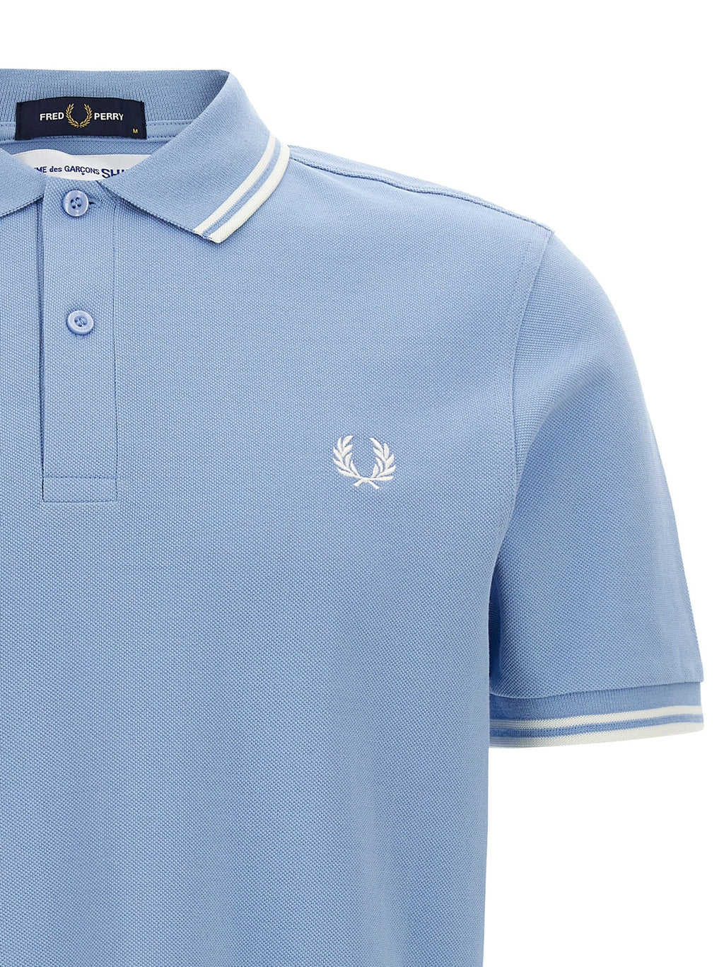 Comme Des Garçons Blue Cotton Polo Shirt
