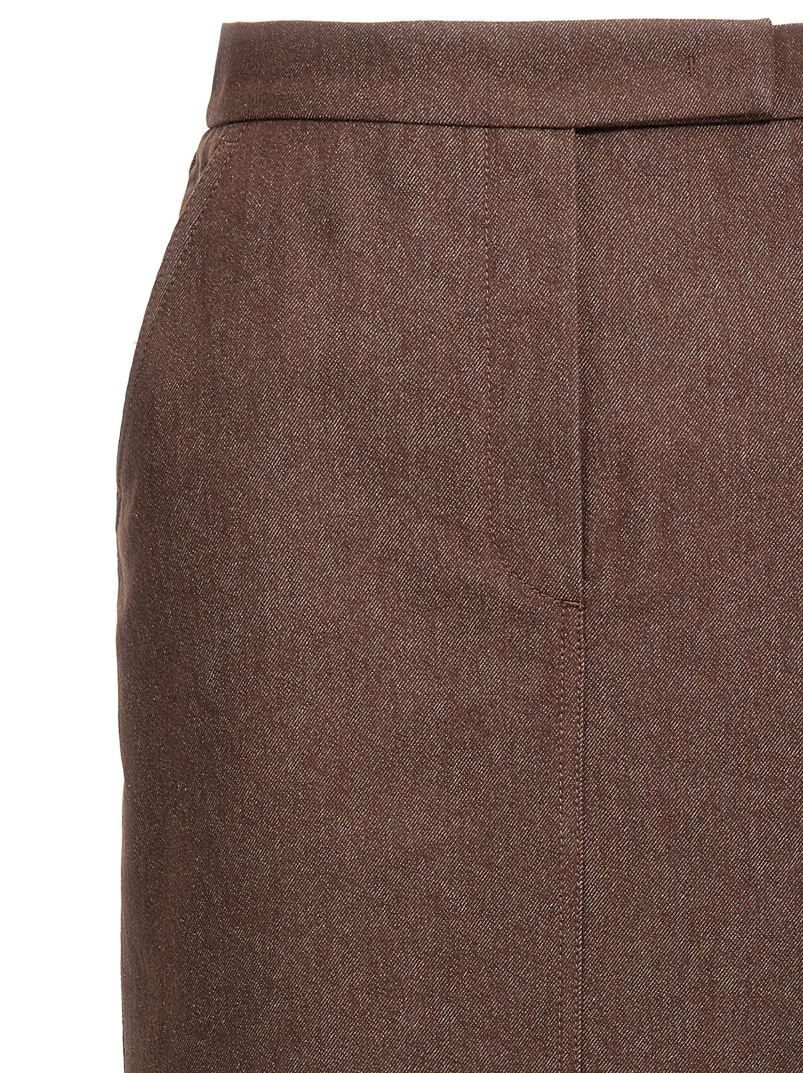Max Mara Brown Cotton Mini Skirt