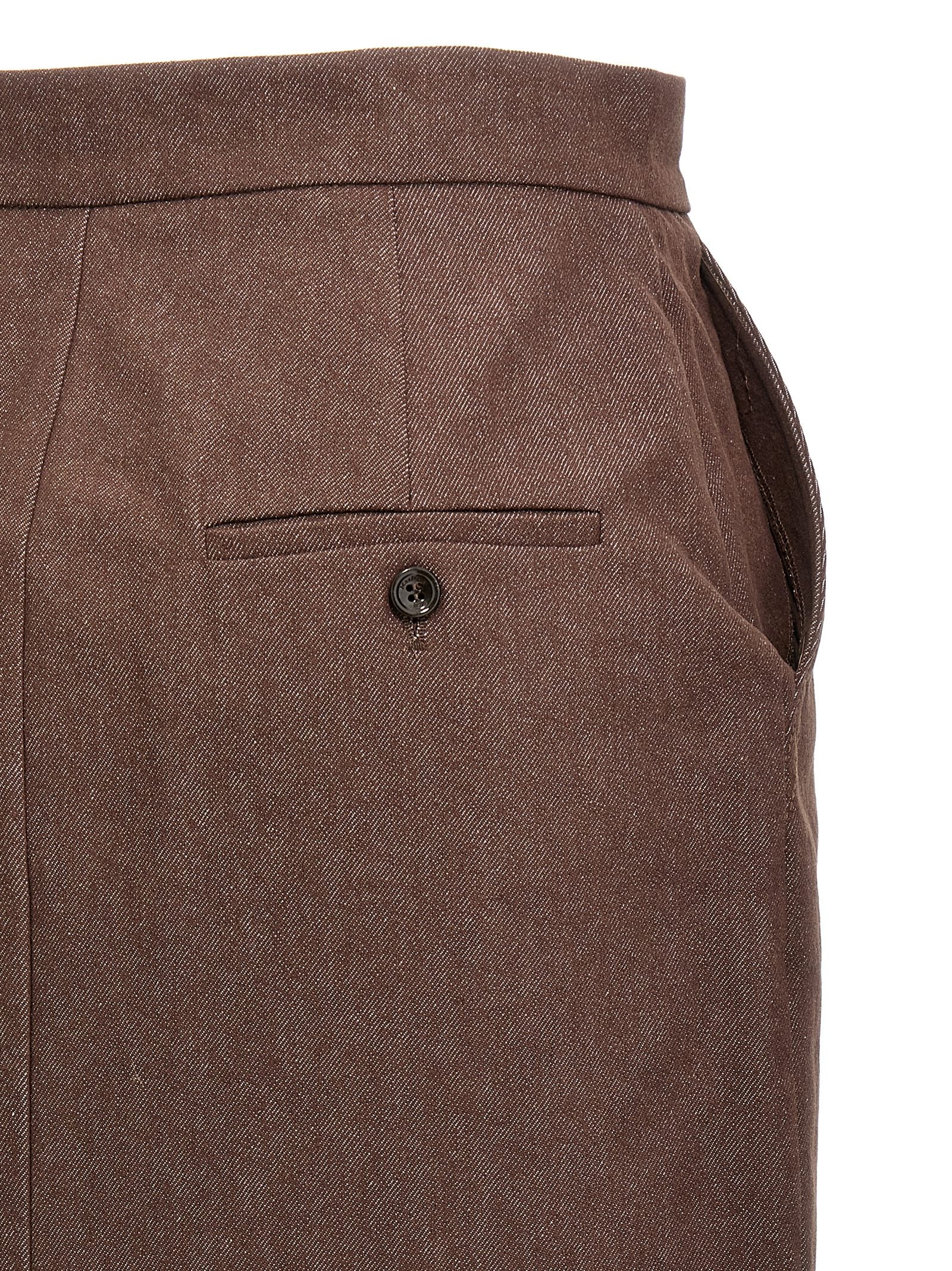 Max Mara Brown Cotton Mini Skirt