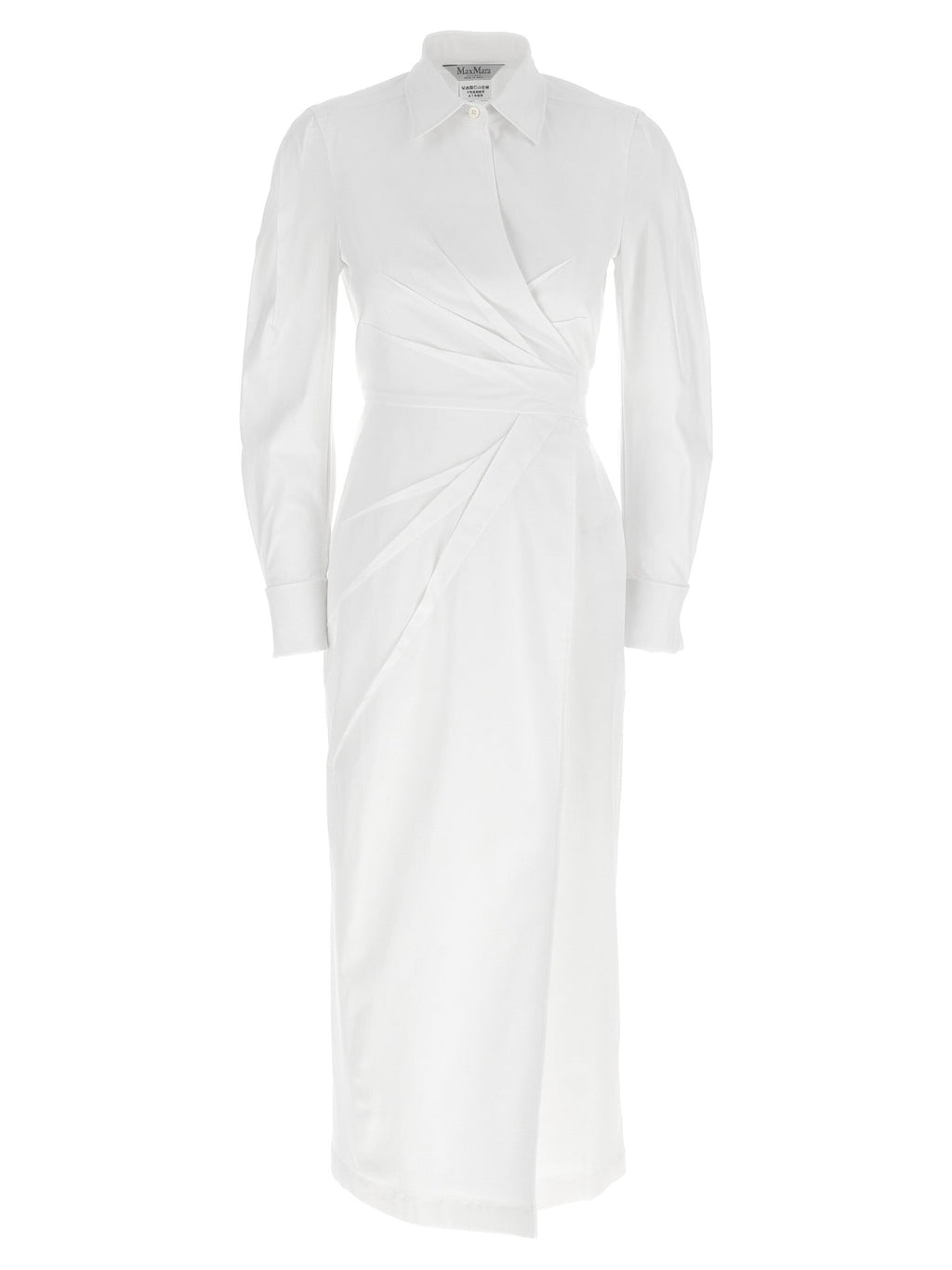 Max Mara White Cotton Long Dress