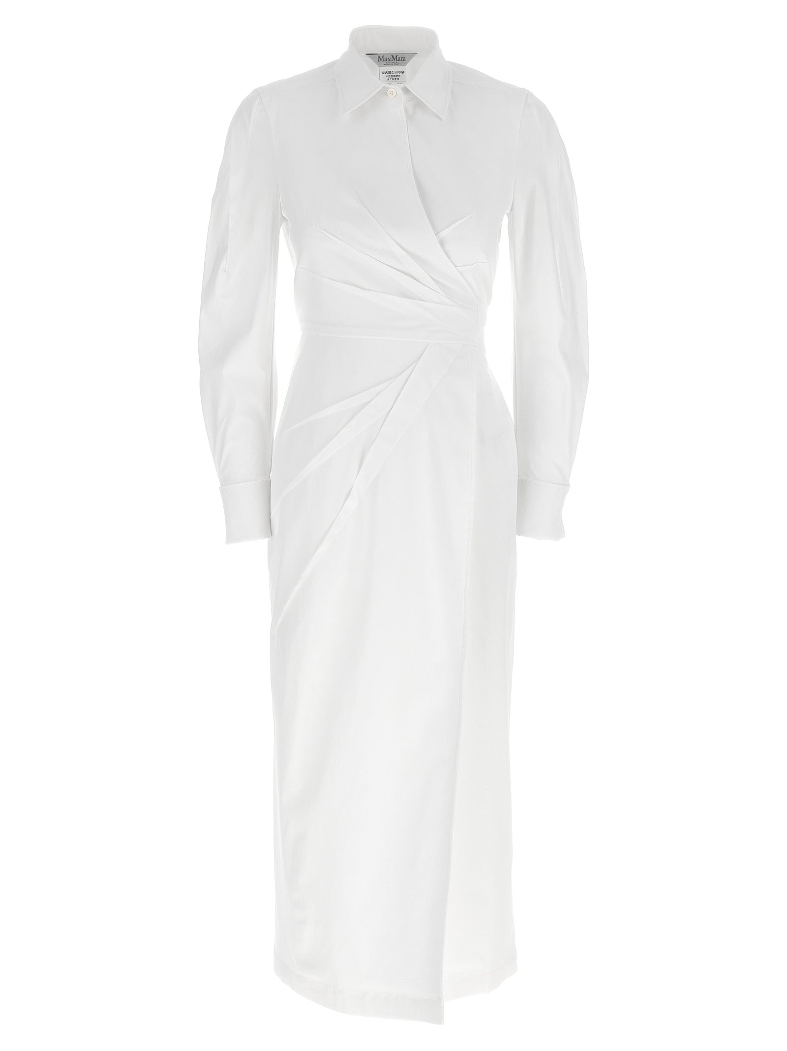 Max Mara White Cotton Long Dress