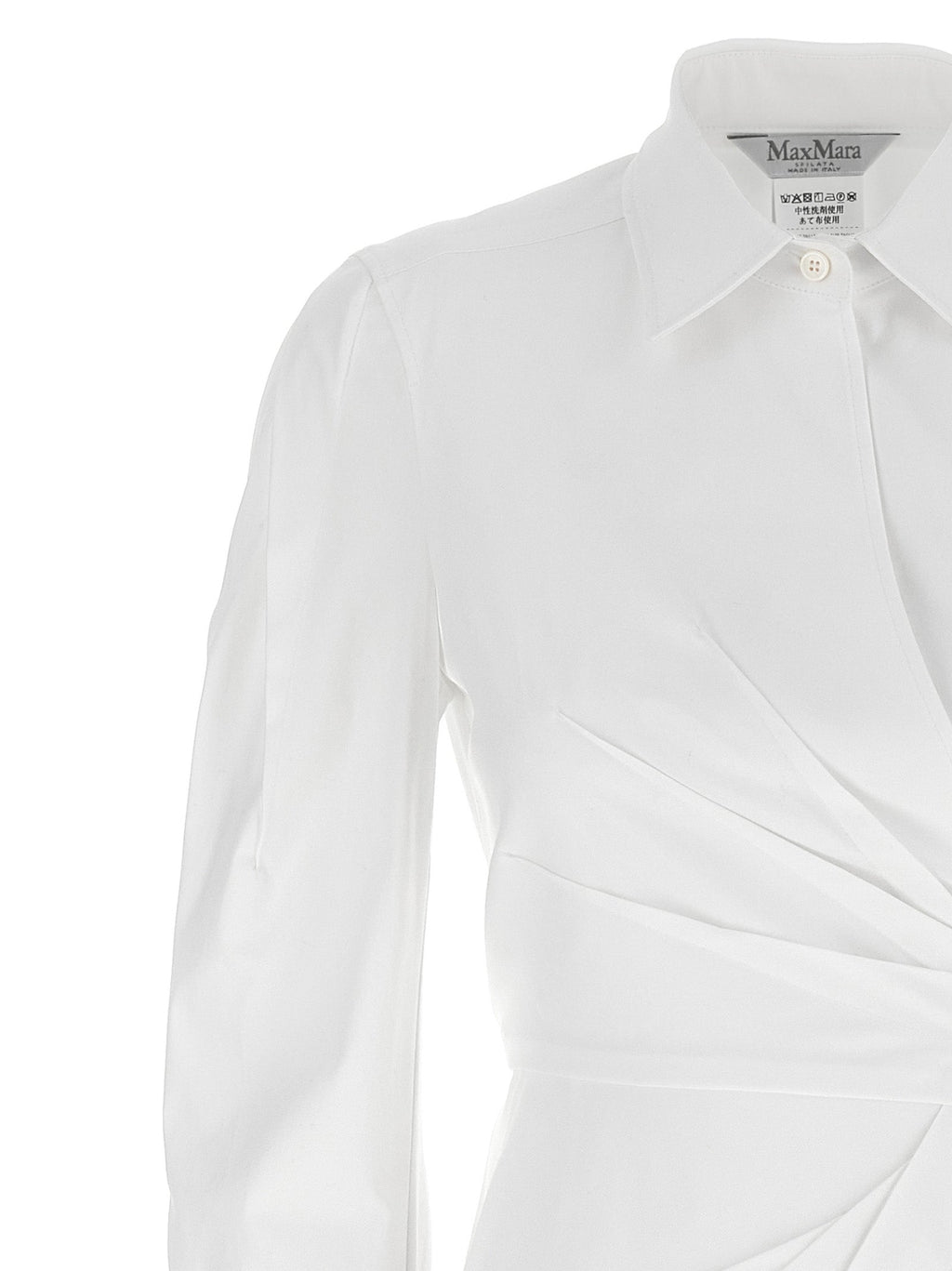 Max Mara White Cotton Long Dress