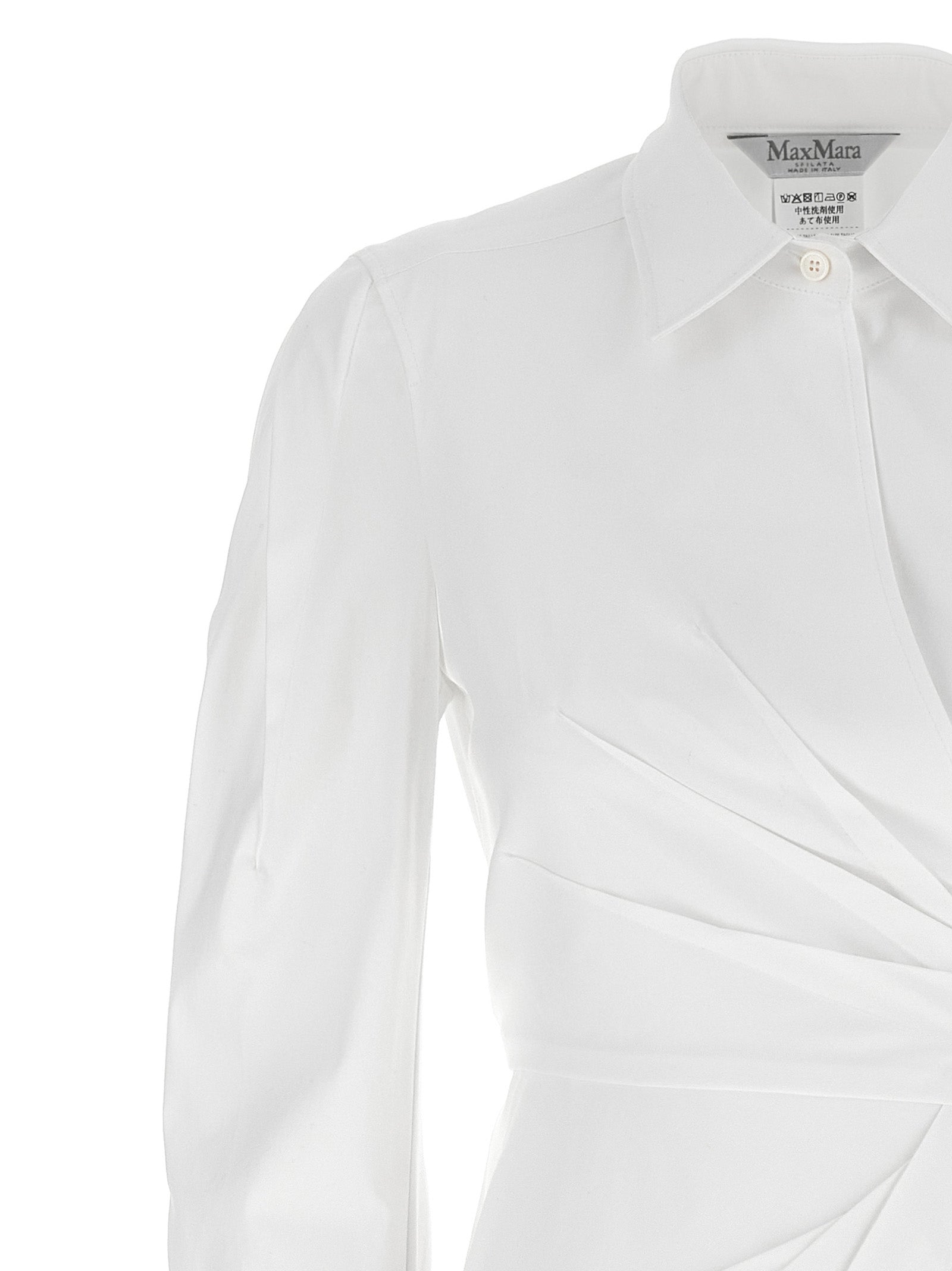 Max Mara White Cotton Long Dress