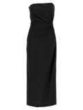 Max Mara Black Virgin Wool Long Dress