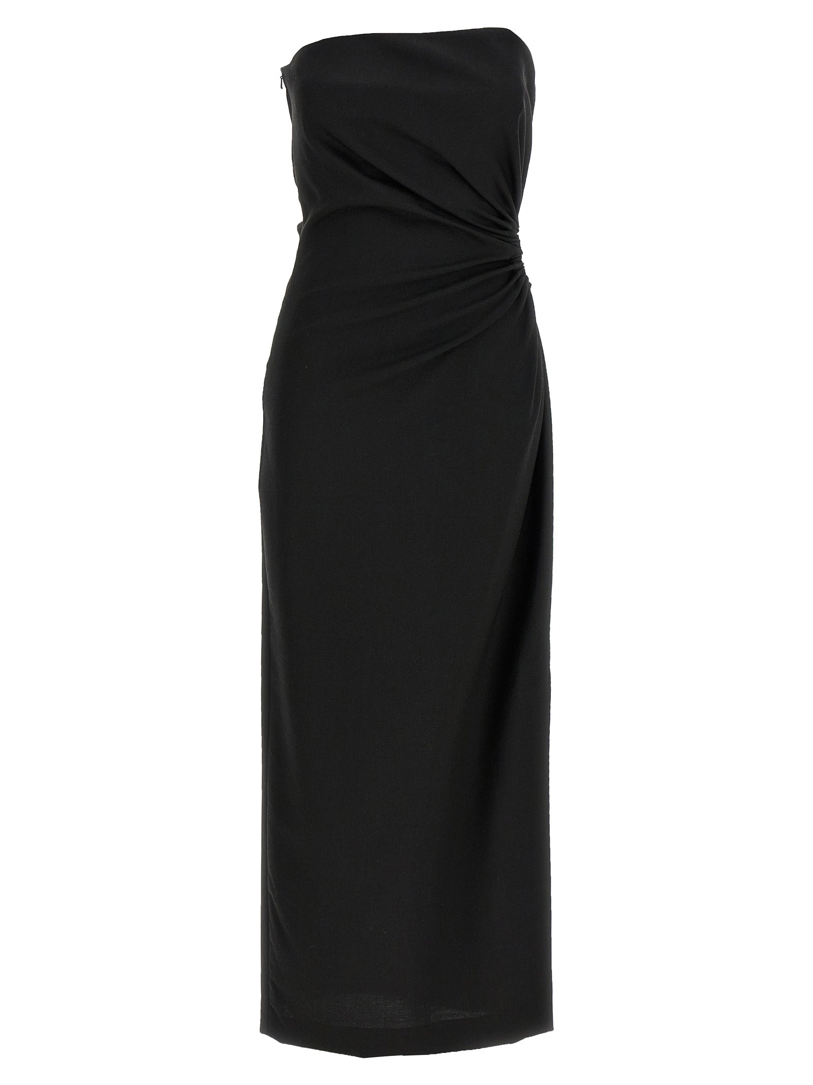 Max Mara Black Virgin Wool Long Dress