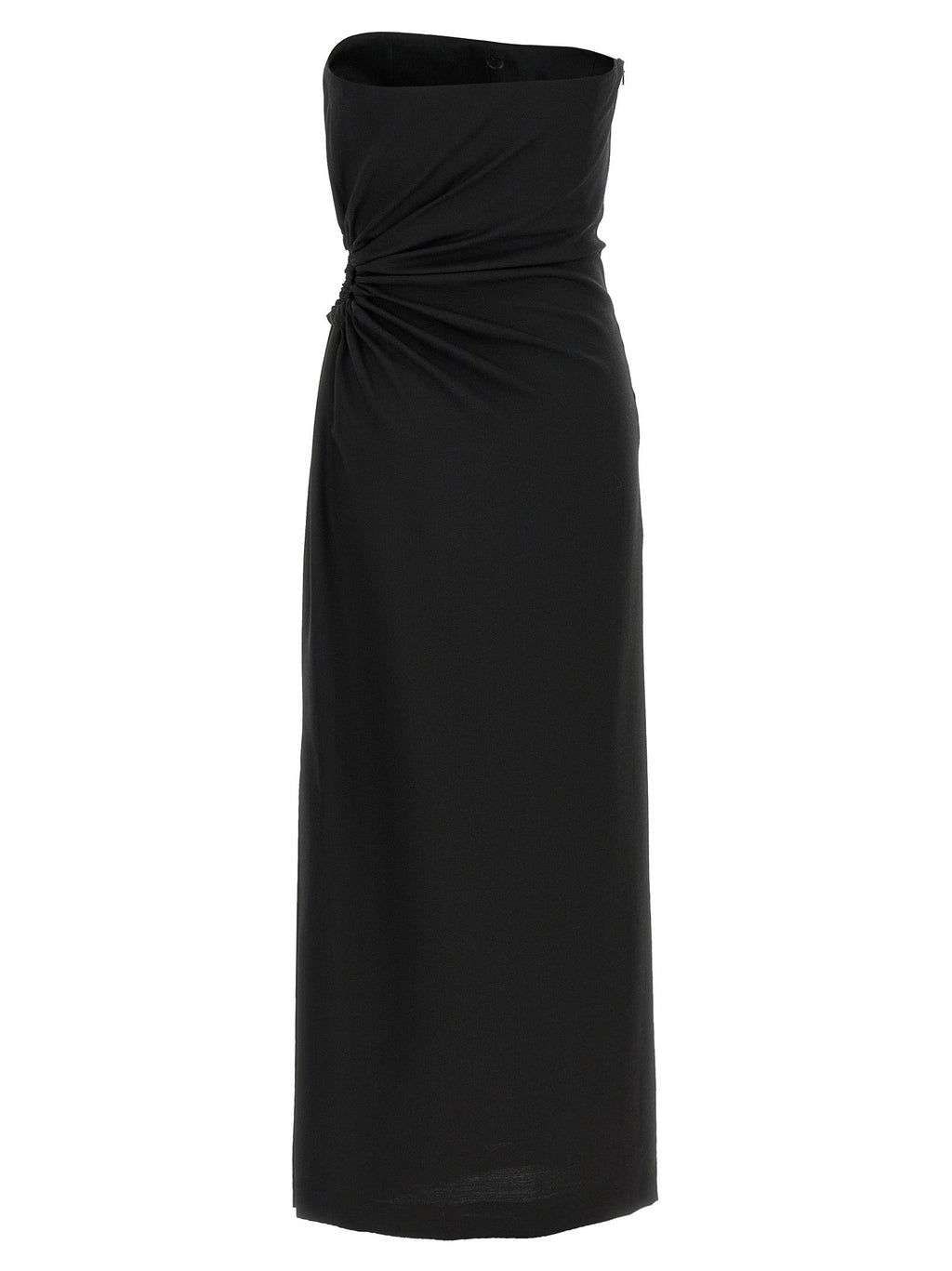 Max Mara Black Virgin Wool Long Dress