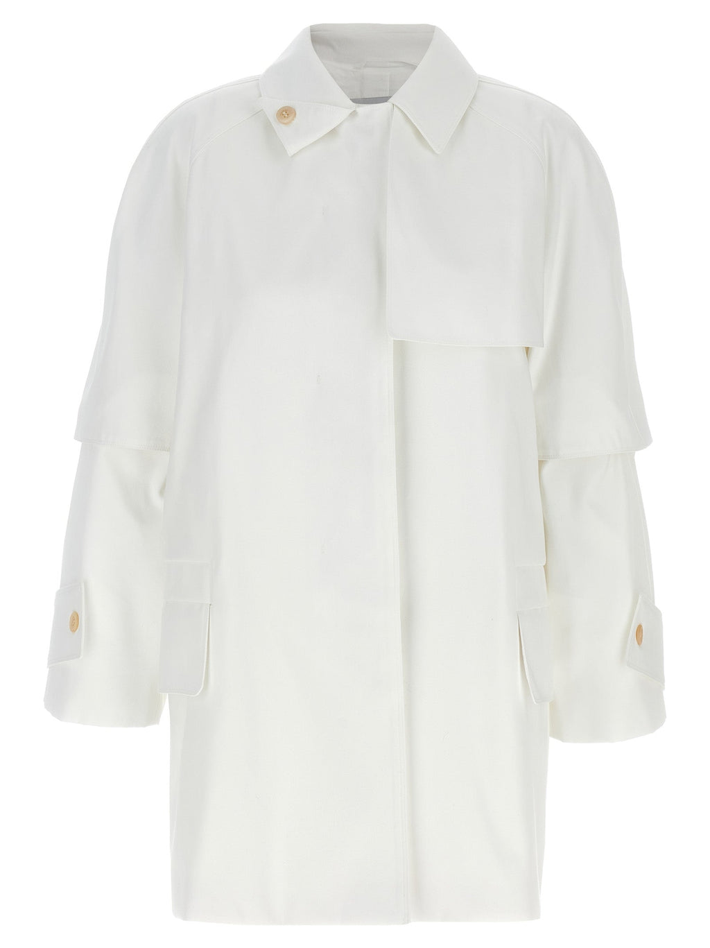 Max Mara White Cotton Coat