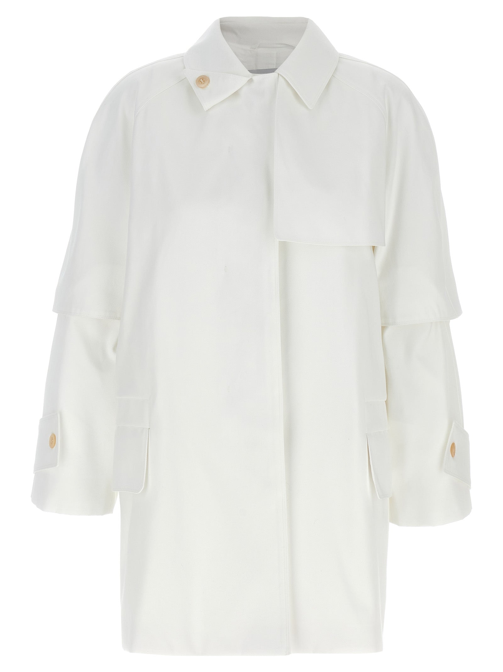 Max Mara White Cotton Coat
