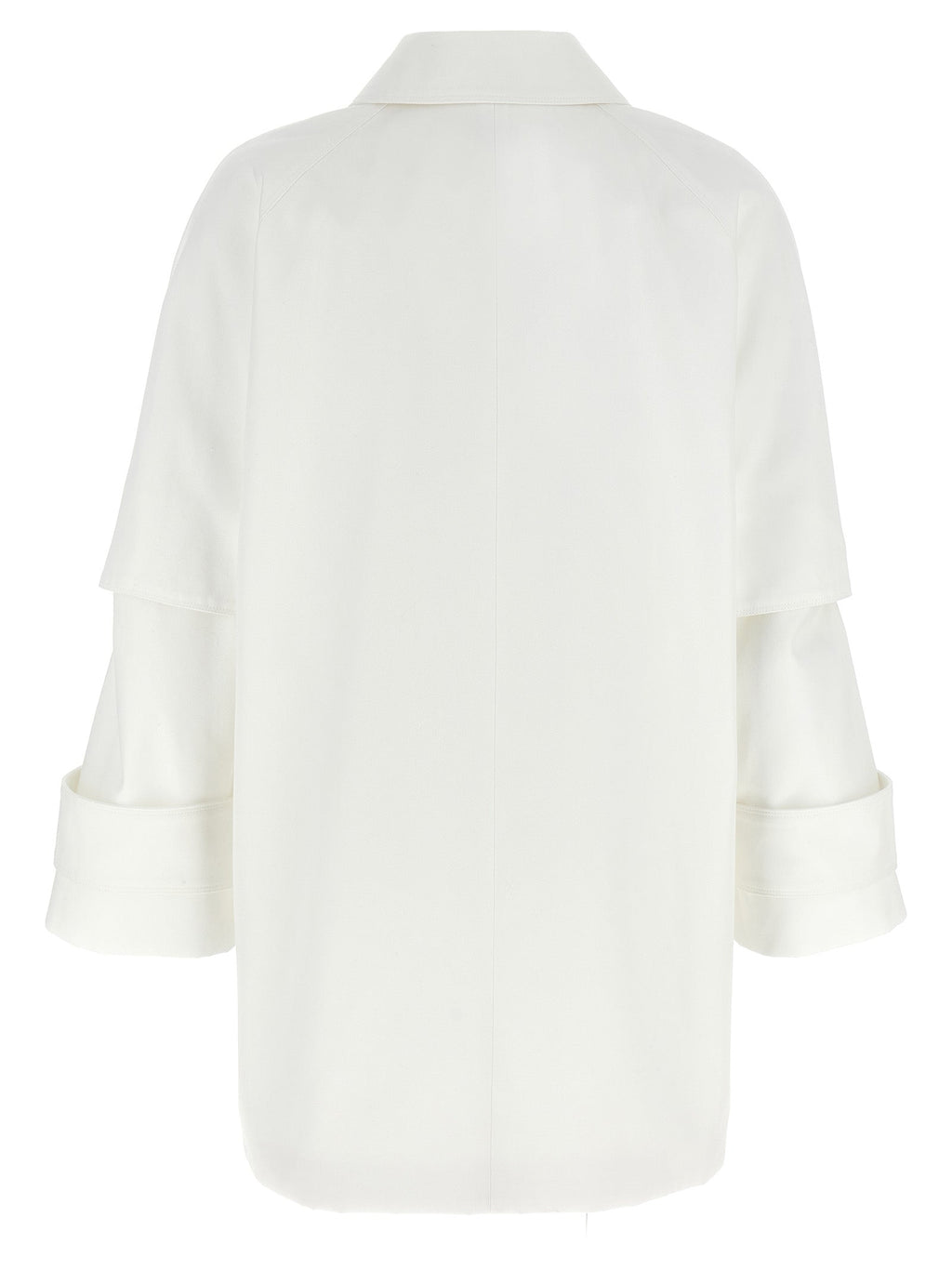 Max Mara White Cotton Coat