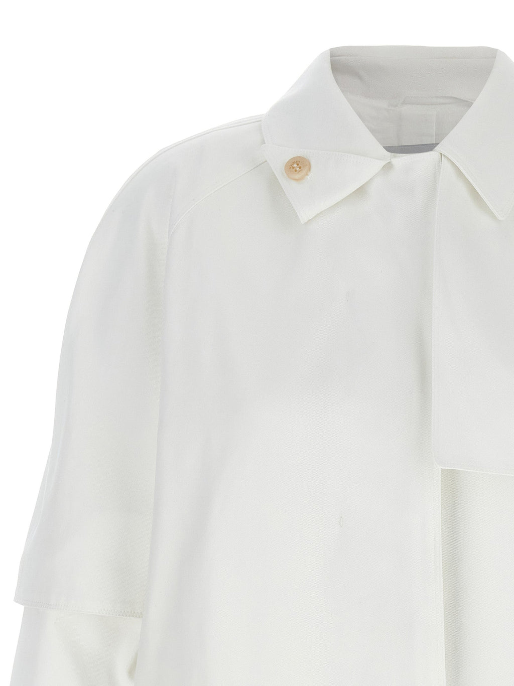 Max Mara White Cotton Coat
