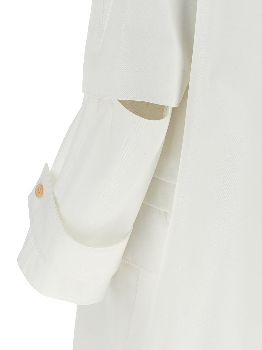 Max Mara White Cotton Coat
