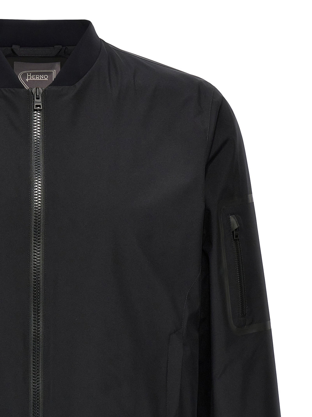 Herno Black Polyester Bomber