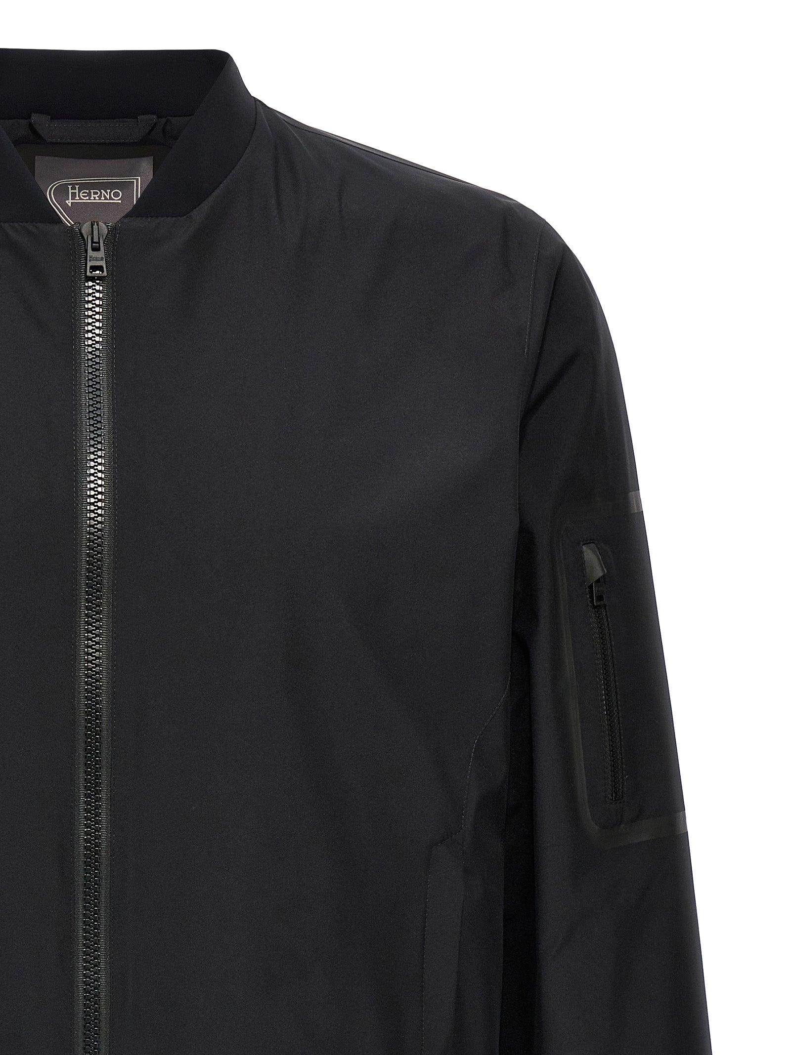 Herno Black Polyester Bomber