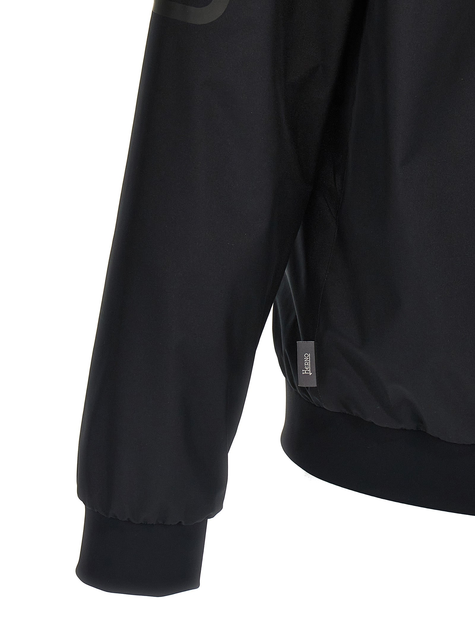 Herno Black Polyester Bomber