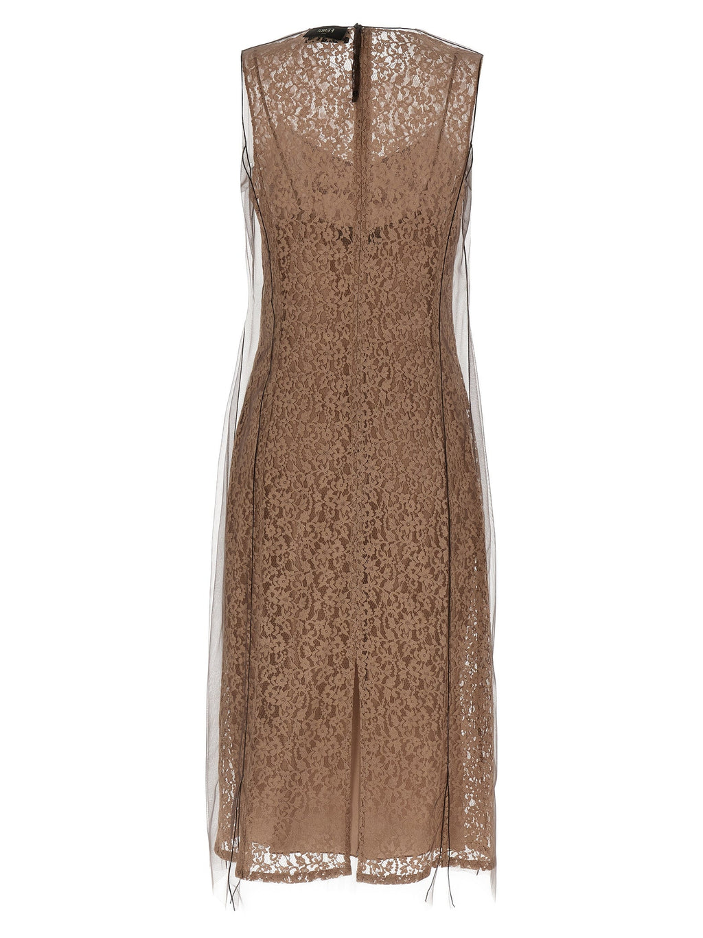 Fendi Beige Cotton Midi Dress