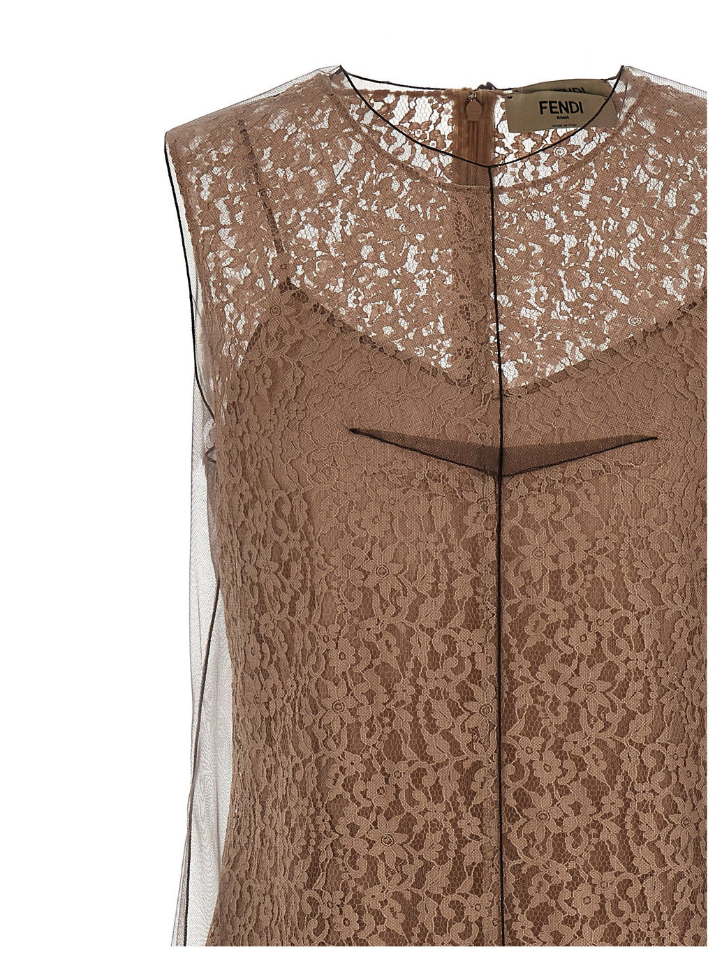 Fendi Beige Cotton Midi Dress