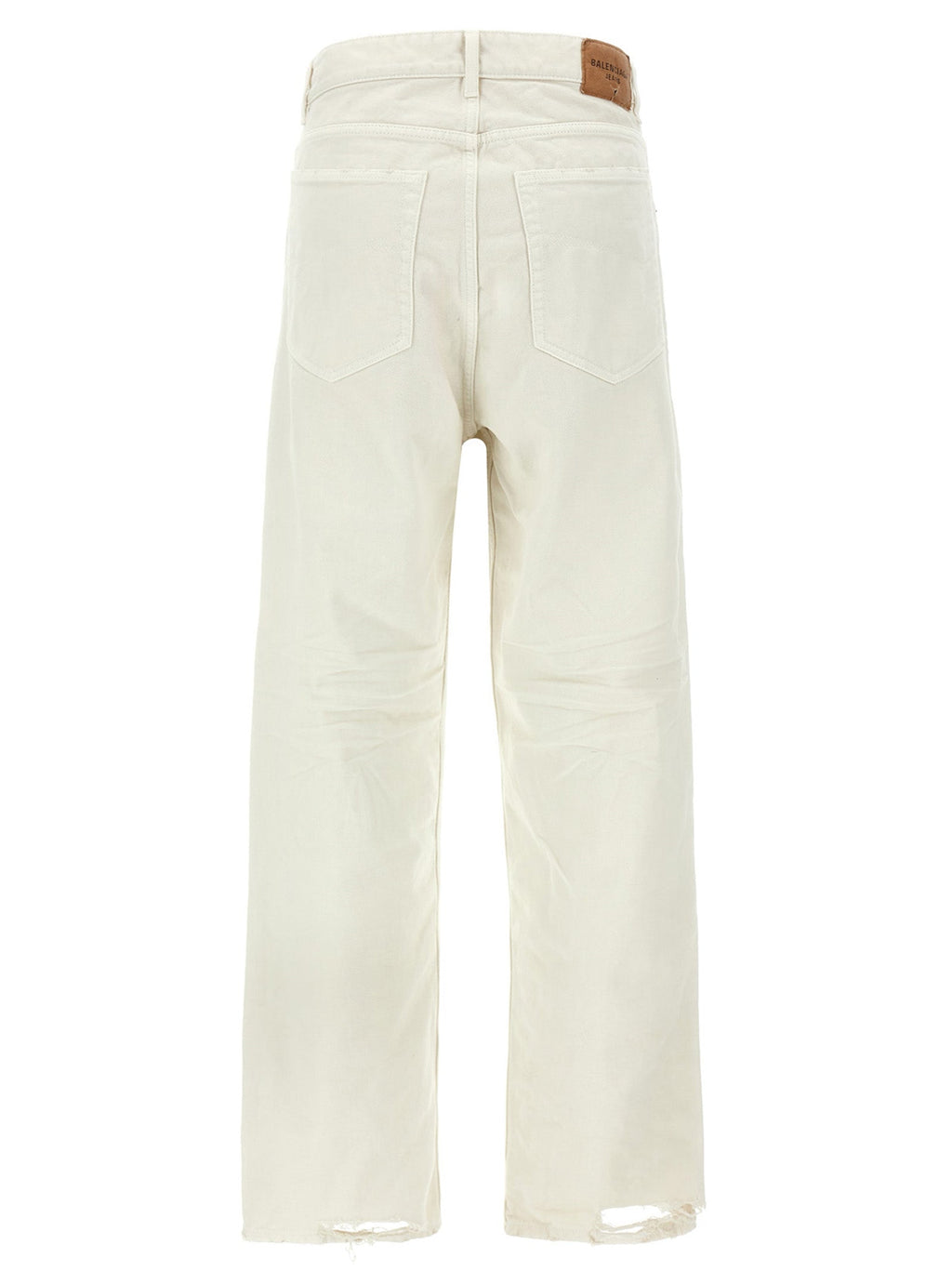 Balenciaga White Cotton Jeans Denim