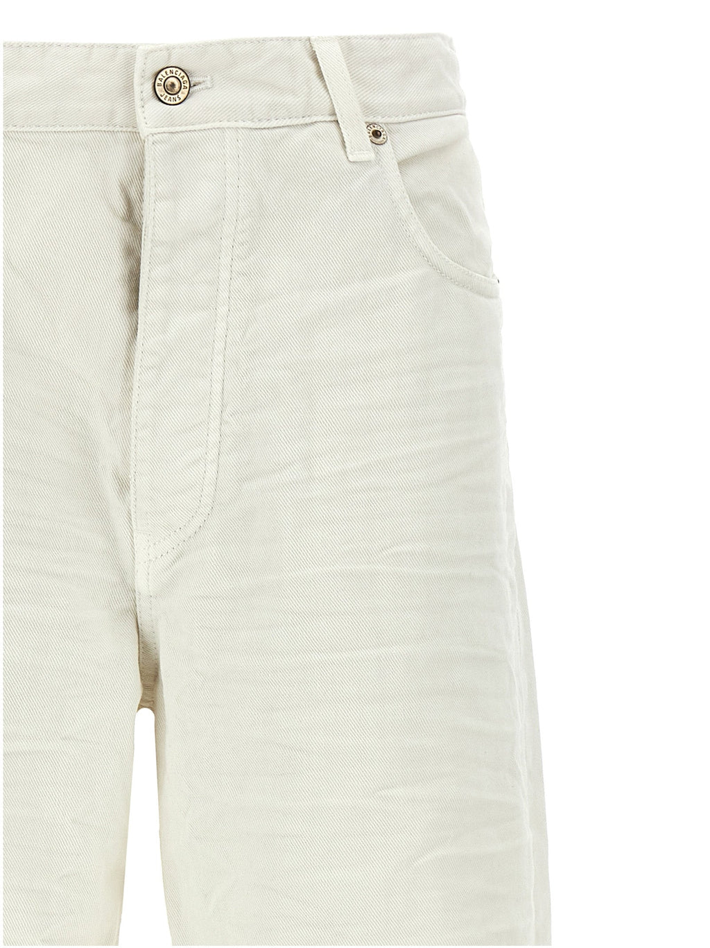Balenciaga White Cotton Jeans Denim