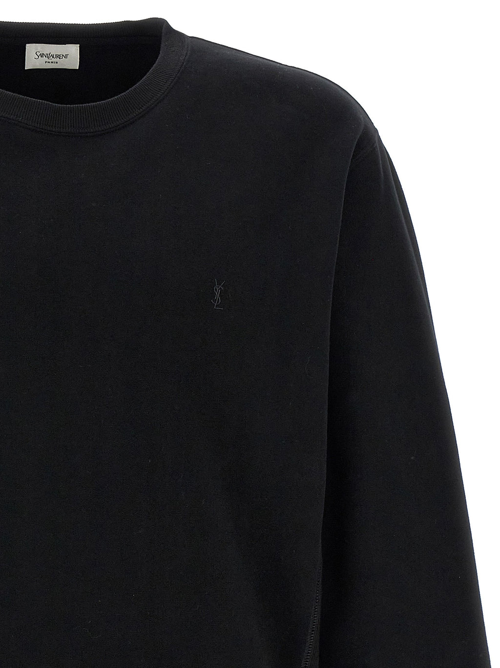 Saint Laurent Black Cotton Sweatshirt