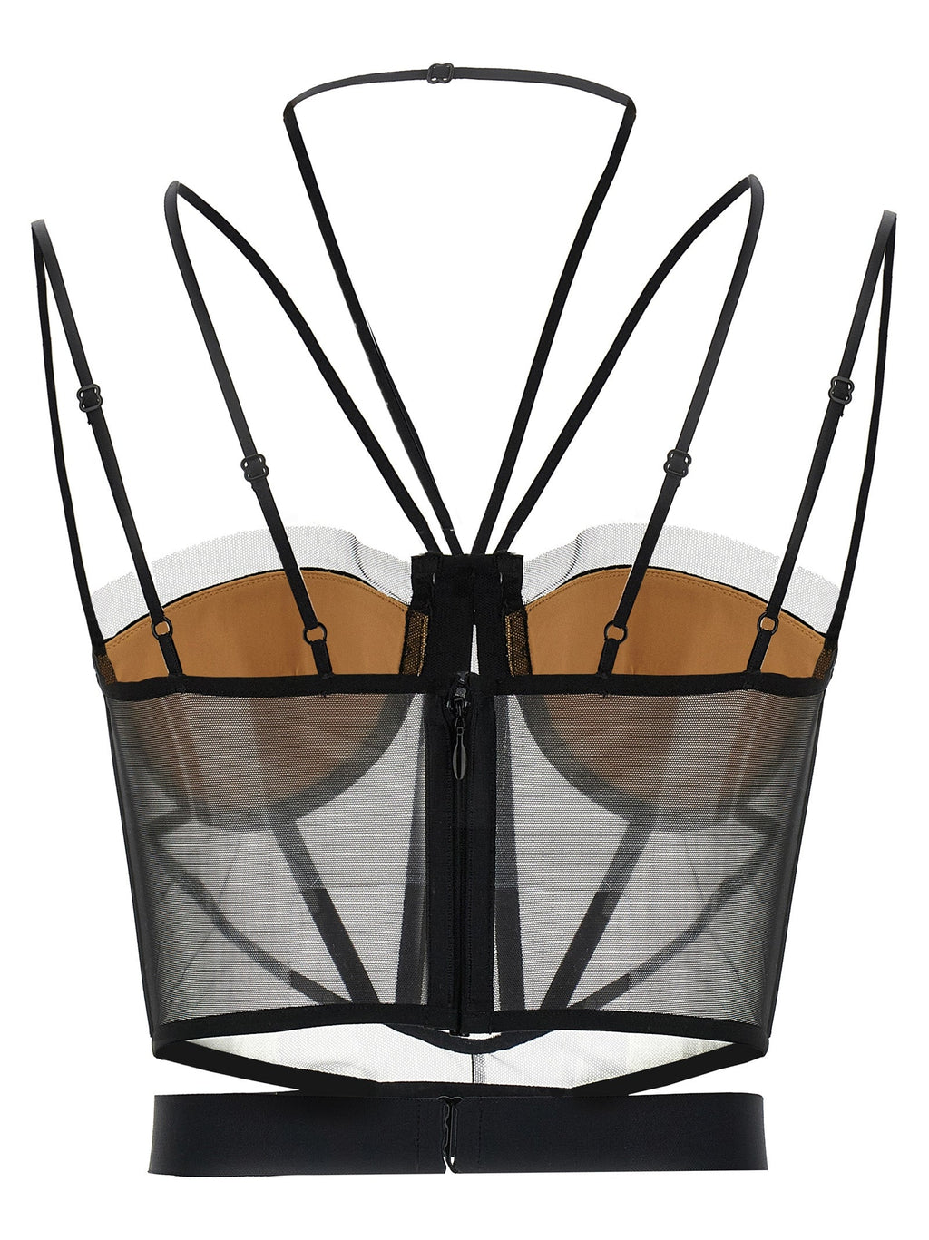 Nensi Dojaka Black Polyamide Tank Tops