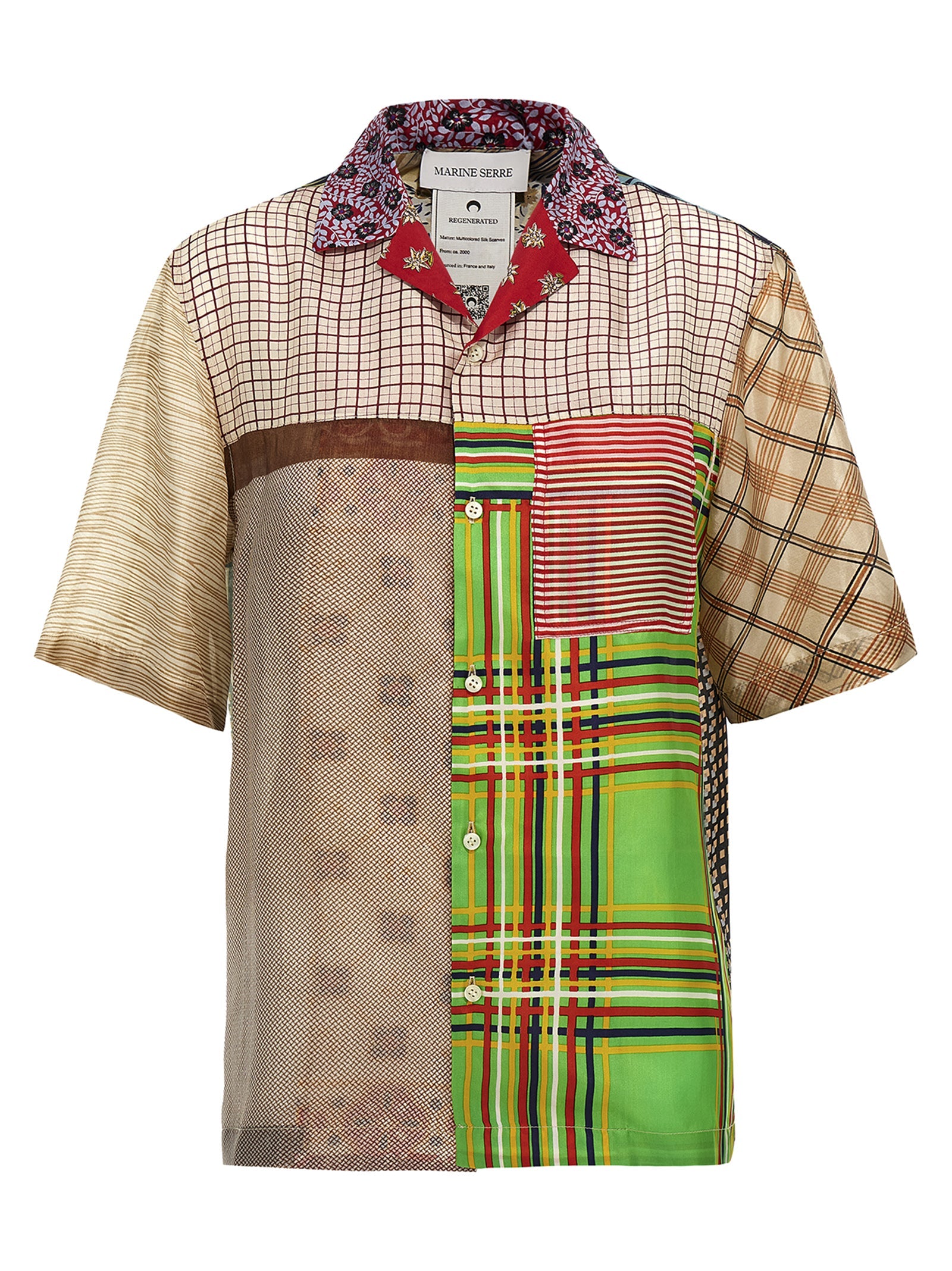 Marine Serre Multicolor Silk Blouse