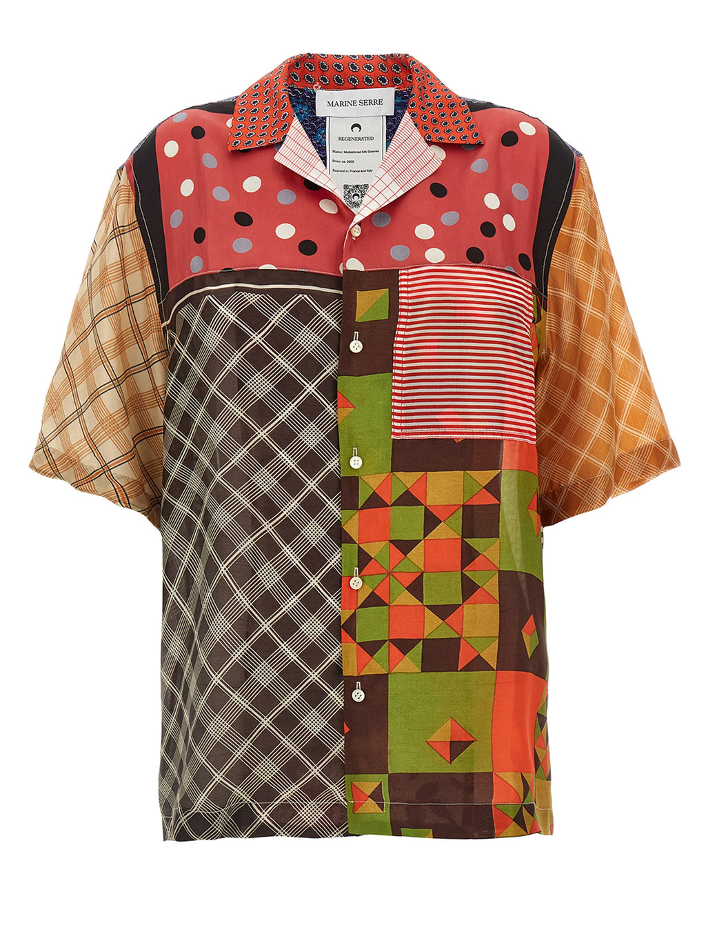 Marine Serre Multicolor Silk Blouse