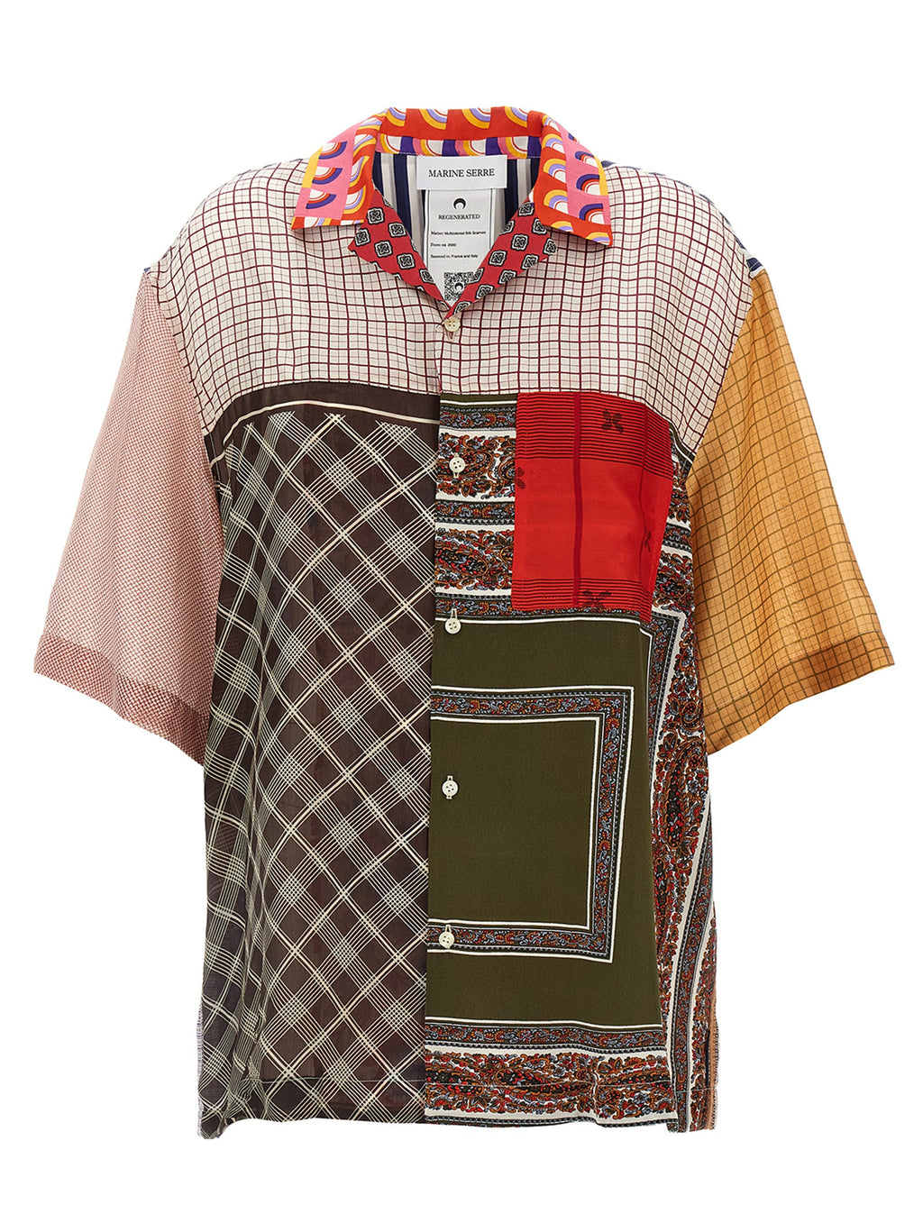 Marine Serre Multicolor Silk Blouse