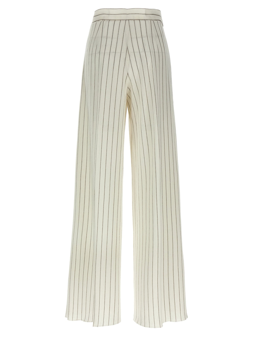 Max Mara White Cotton Casual Pants