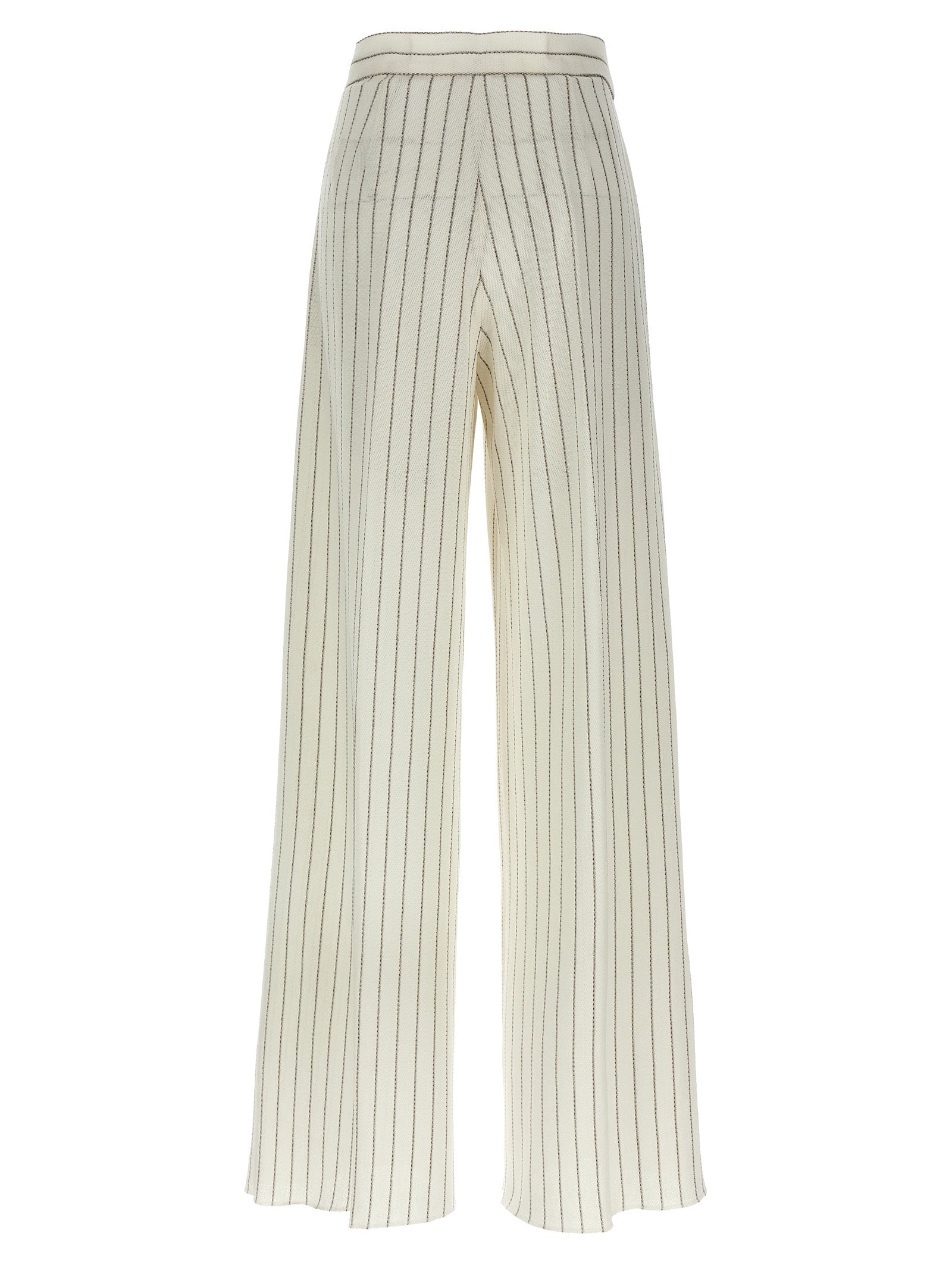 Max Mara White Cotton Casual Pants