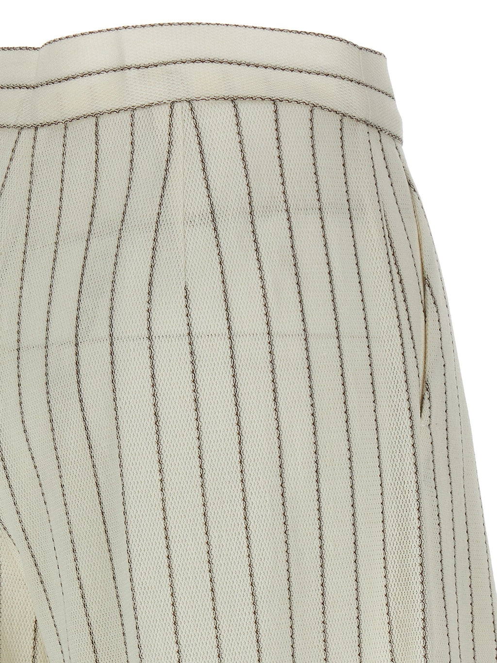 Max Mara White Cotton Casual Pants