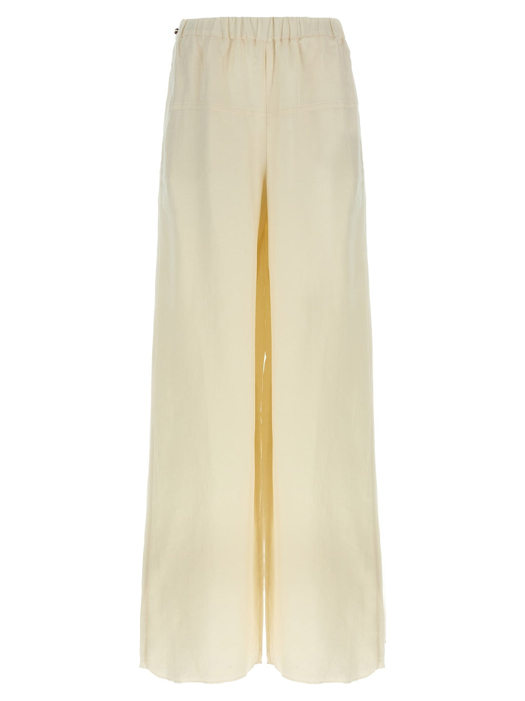 Max Mara White Flax Casual Pants