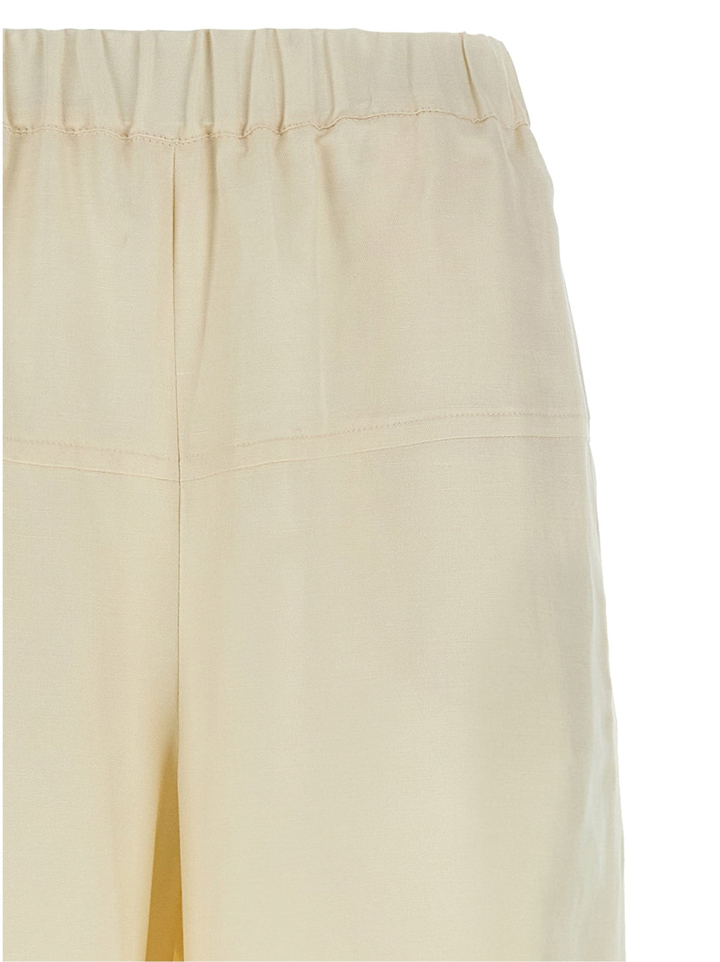 Max Mara White Flax Casual Pants