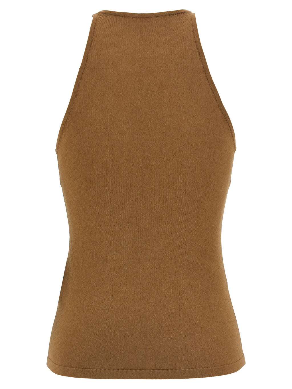 Max Mara Brown Viscose Sleeveles T-Shirt