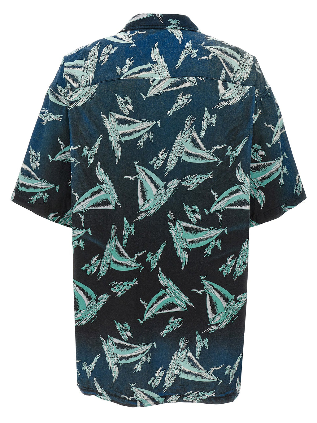 Maison Mihara Yasuhiro Blue Rayon Blouse