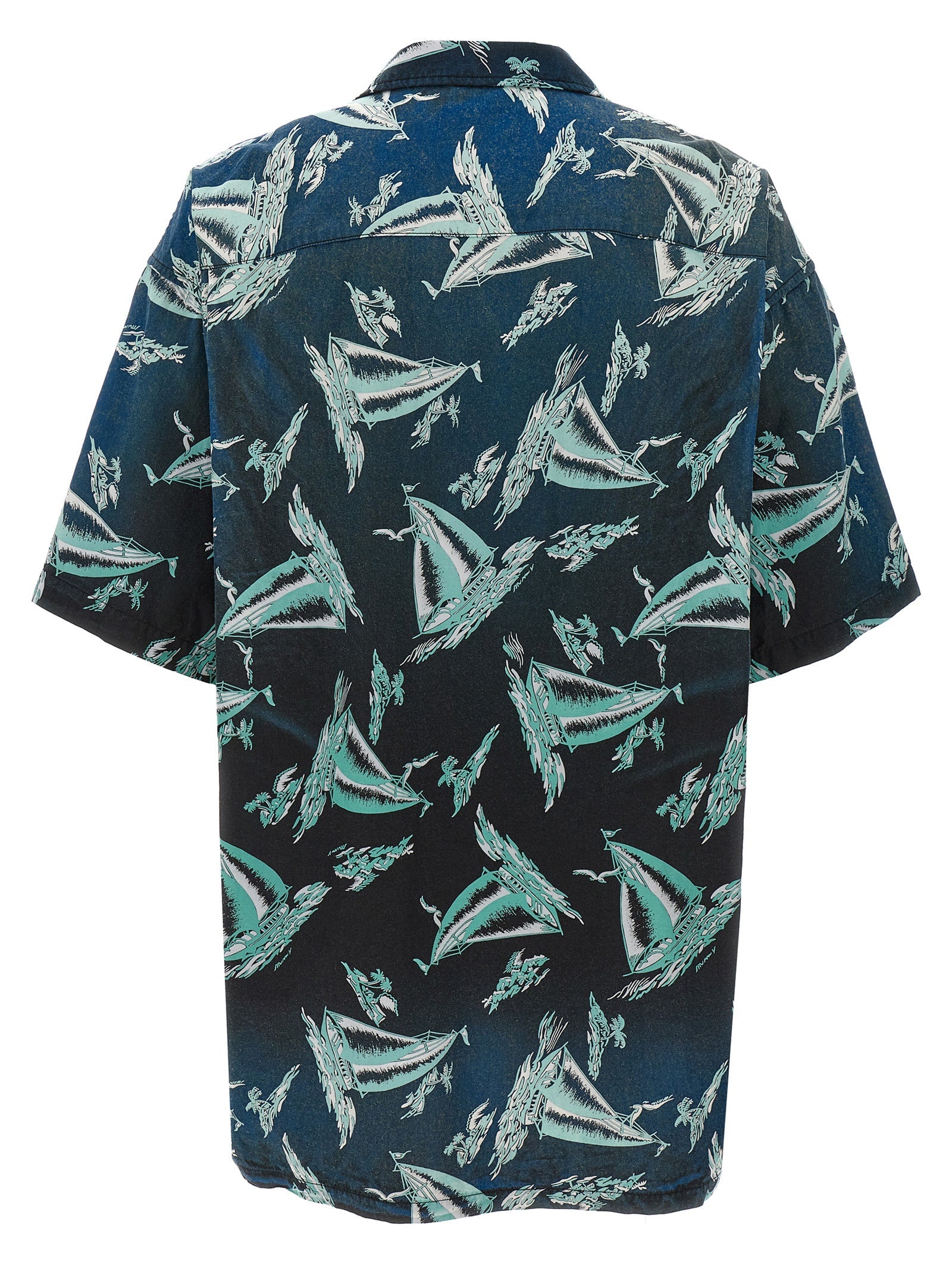 Maison Mihara Yasuhiro Blue Rayon Blouse