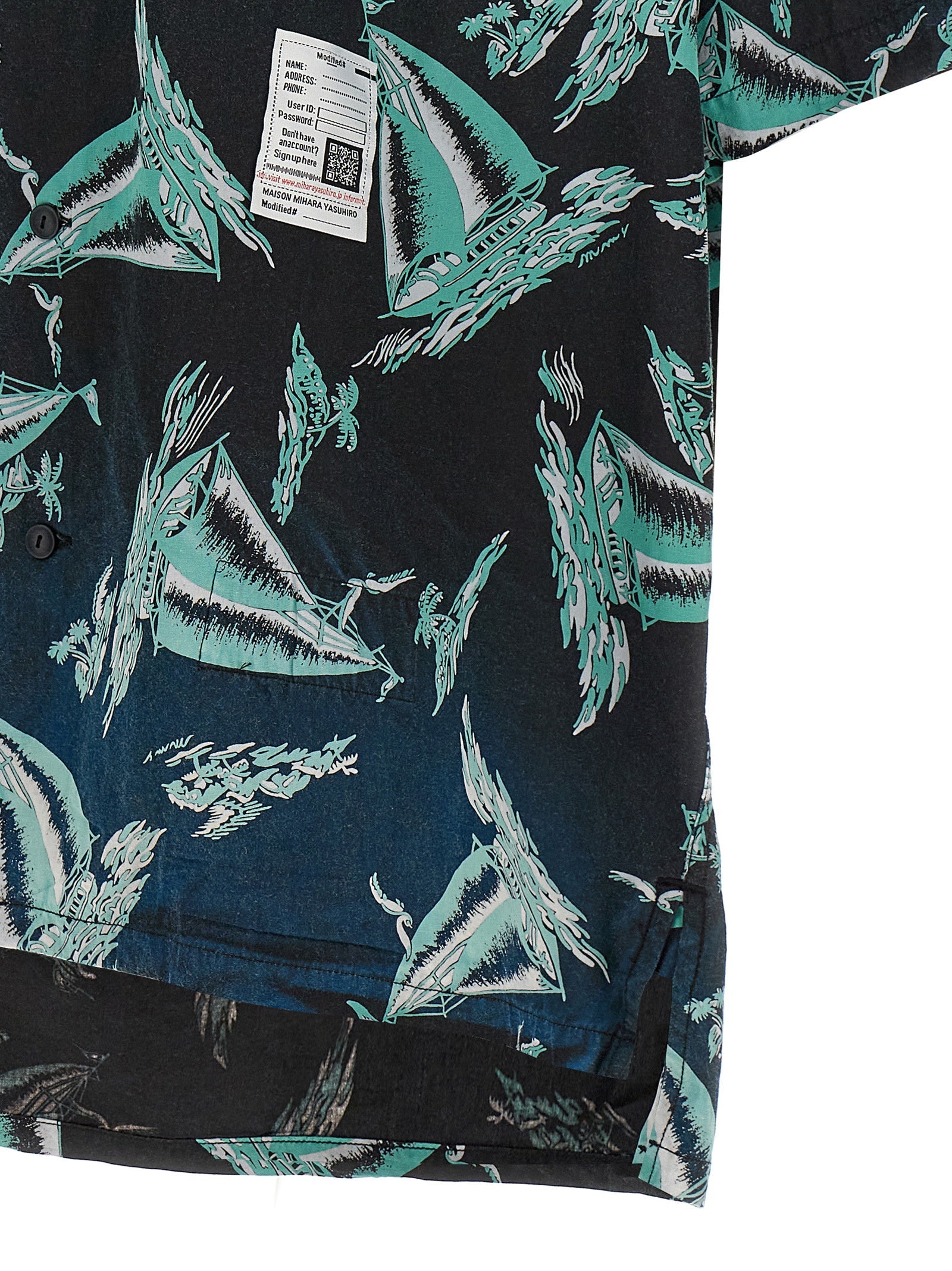 Maison Mihara Yasuhiro Blue Rayon Blouse