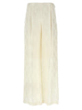Fendi White Silk Casual Pants