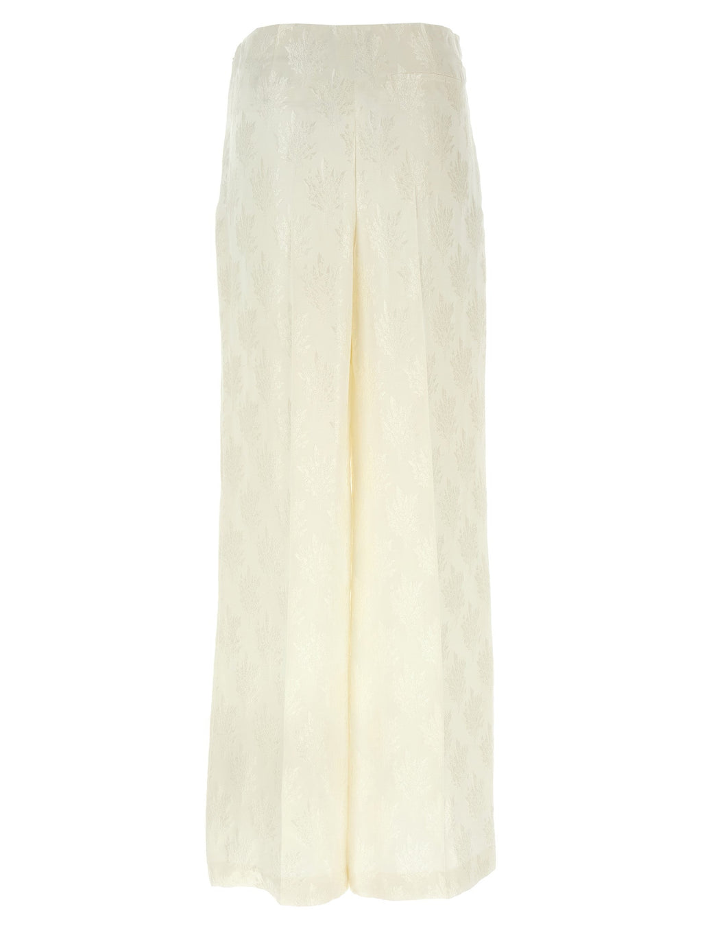 Fendi White Silk Casual Pants
