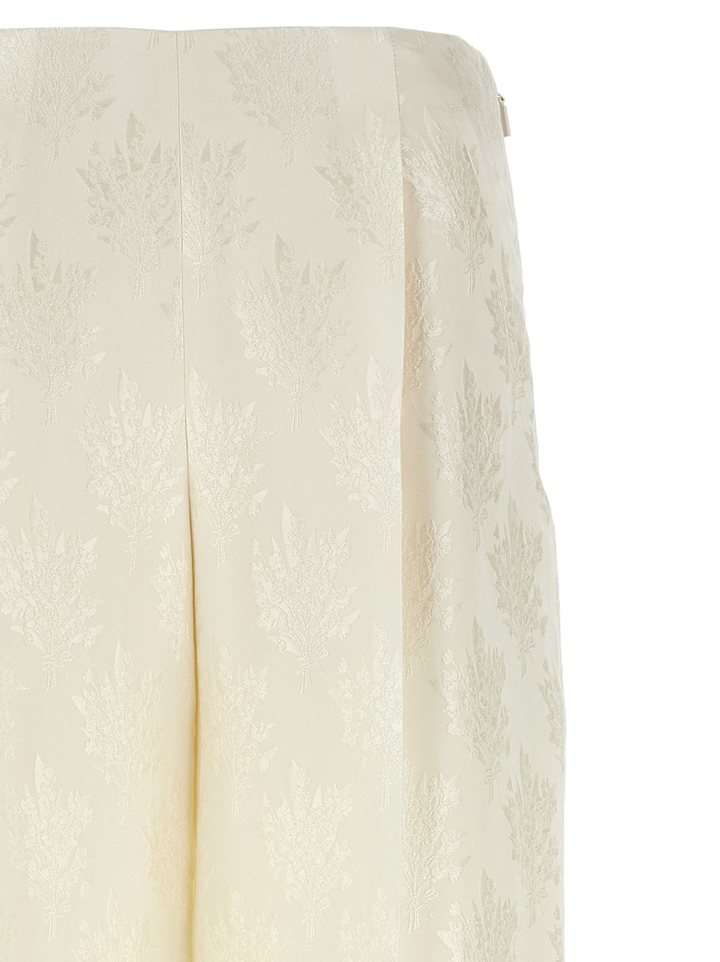 Fendi White Silk Casual Pants