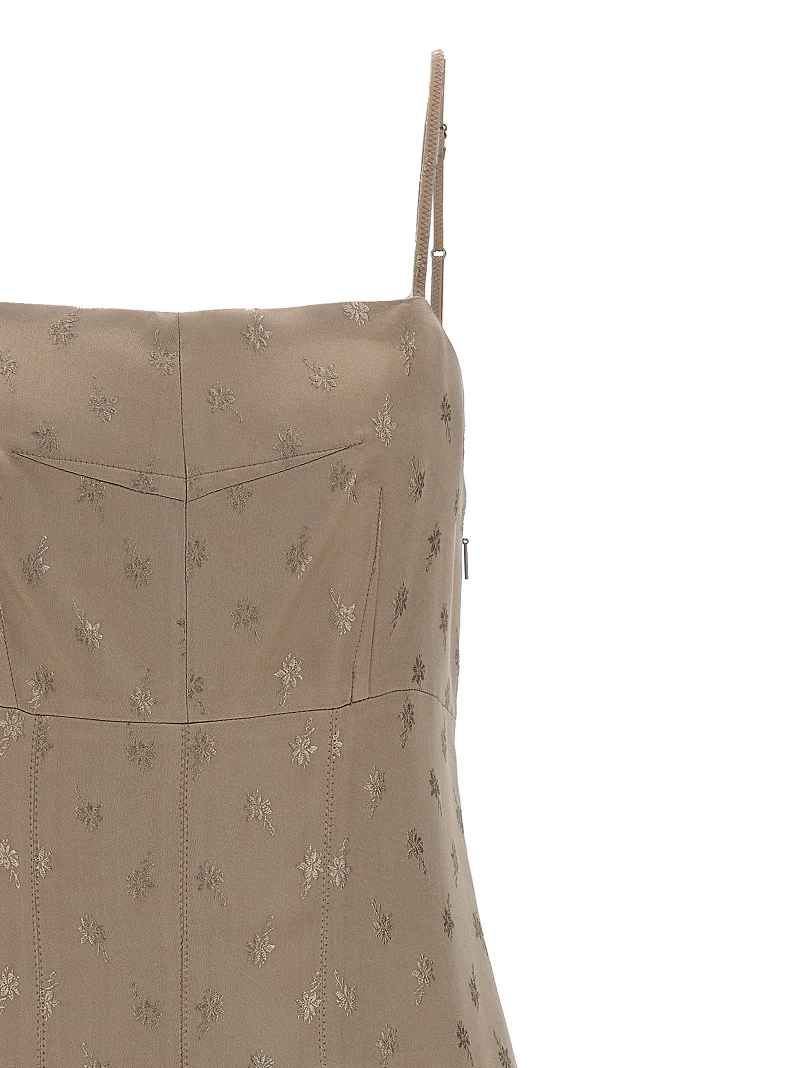 Fendi Gray Silk Midi Dress