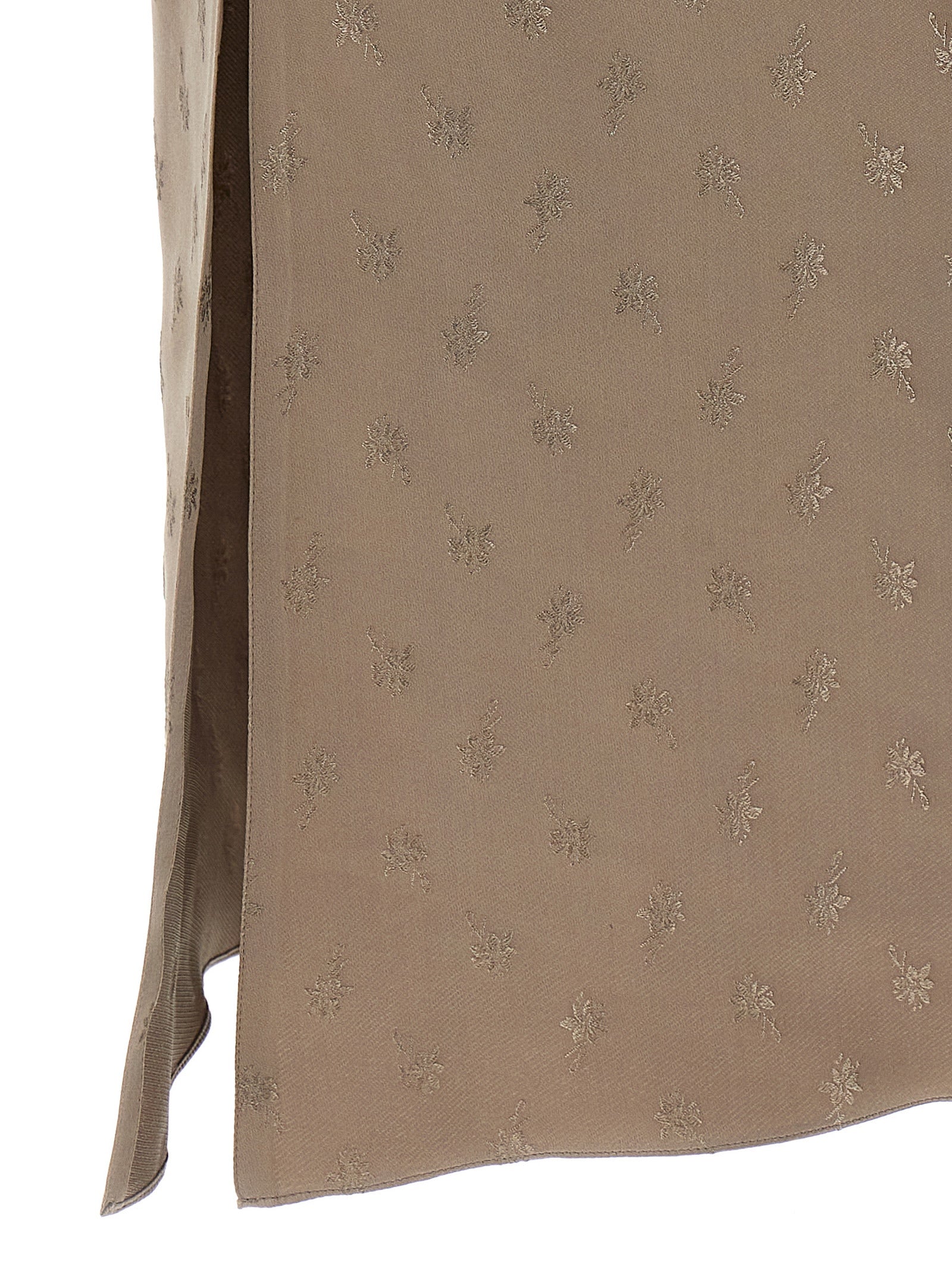 Fendi Gray Silk Midi Dress