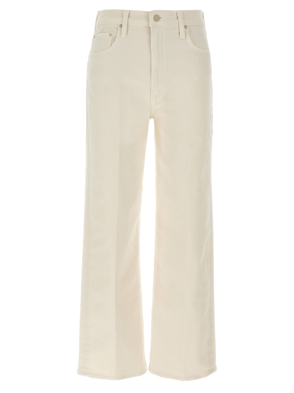 Mother Denim White Cotton High-Waisted Jean