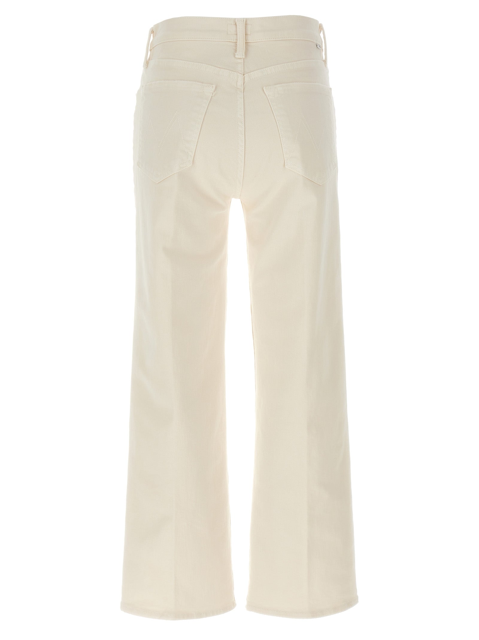 Mother Denim White Cotton High-Waisted Jean