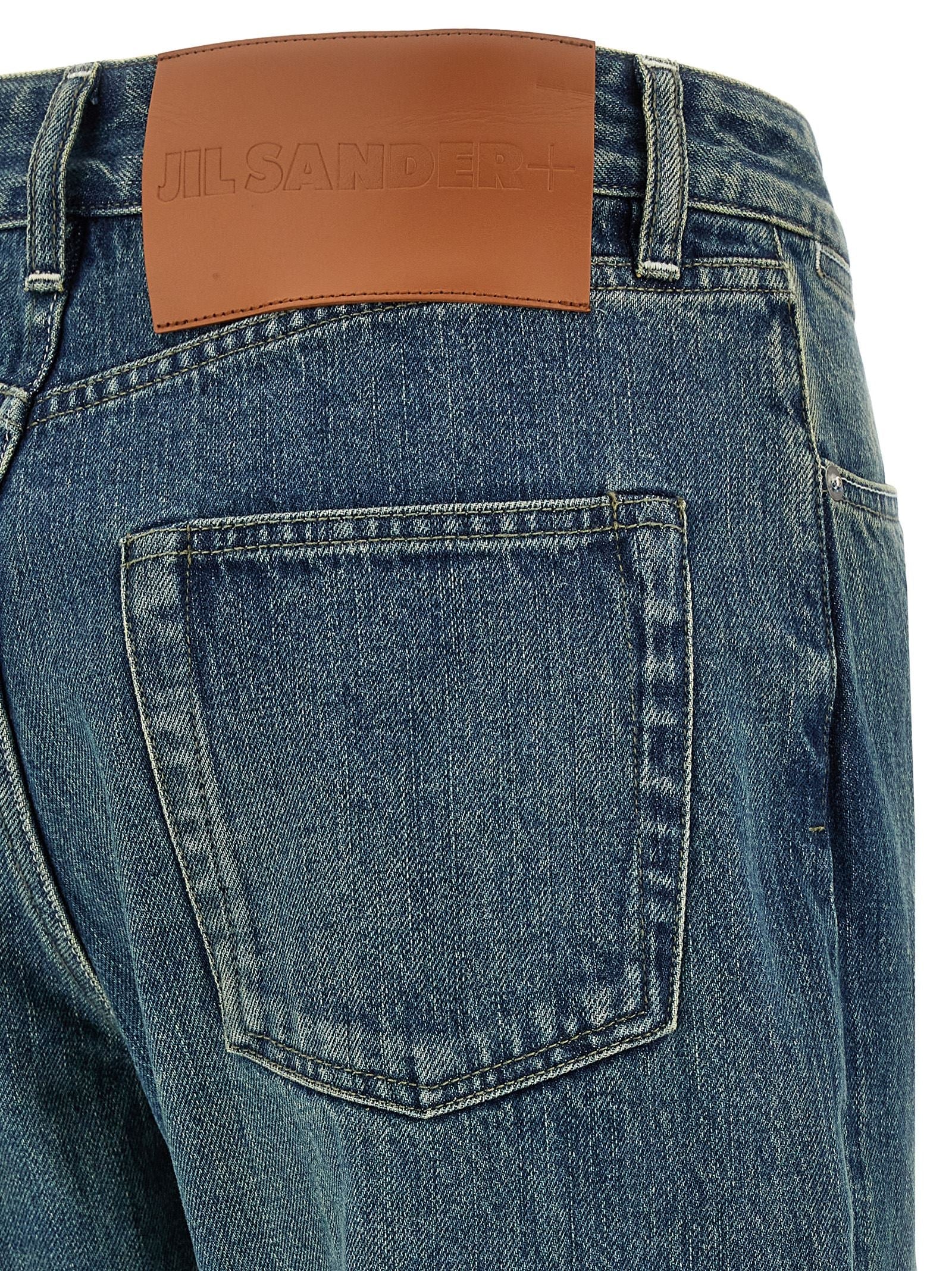 Jil Sander Blue Cotton Slim Fit Jeans