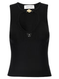 Marine Serre Black Viscose Tank Tops